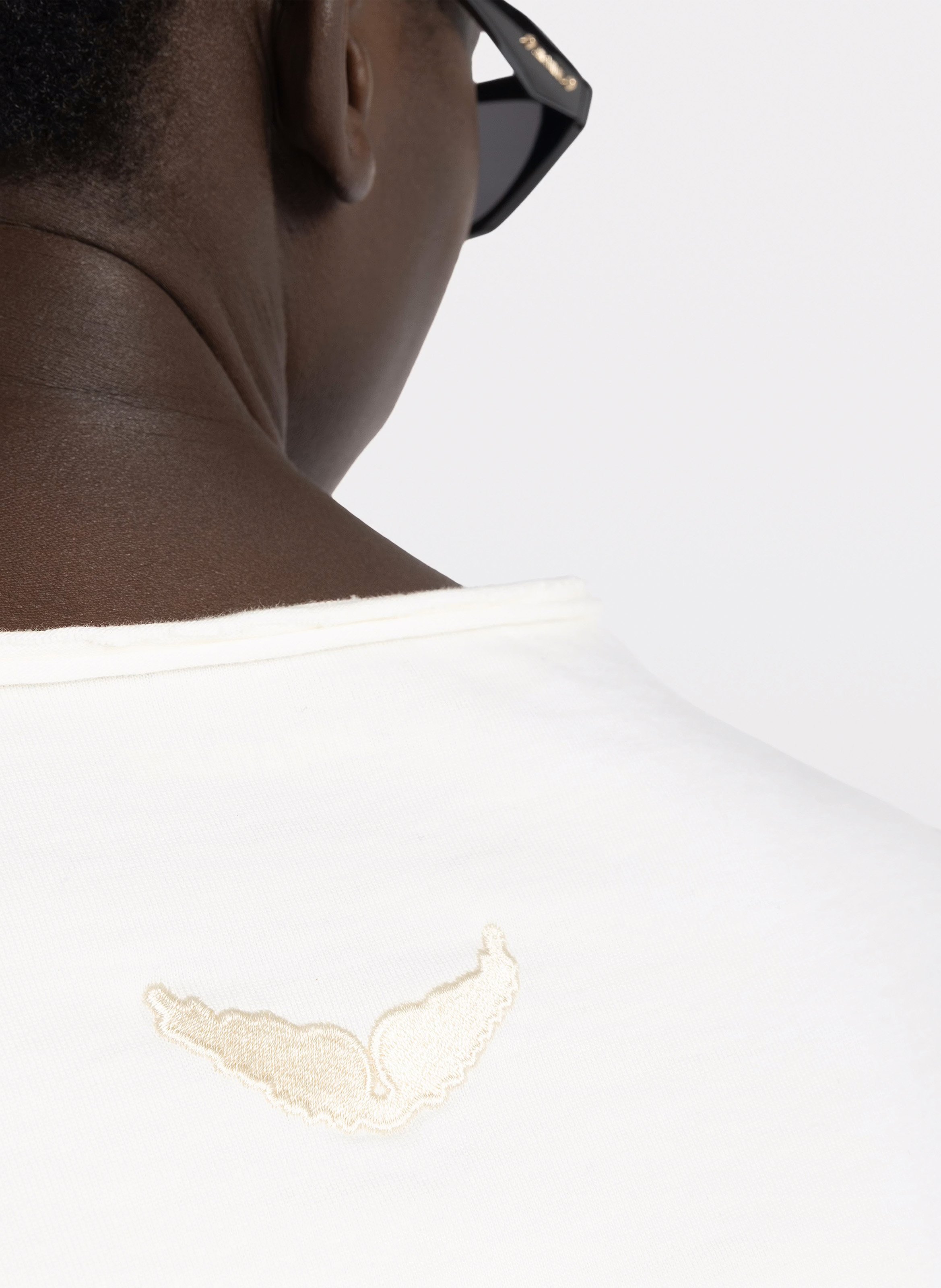 Tee-shirt col v en coton meg ZADIG&VOLTAIRE Blanc