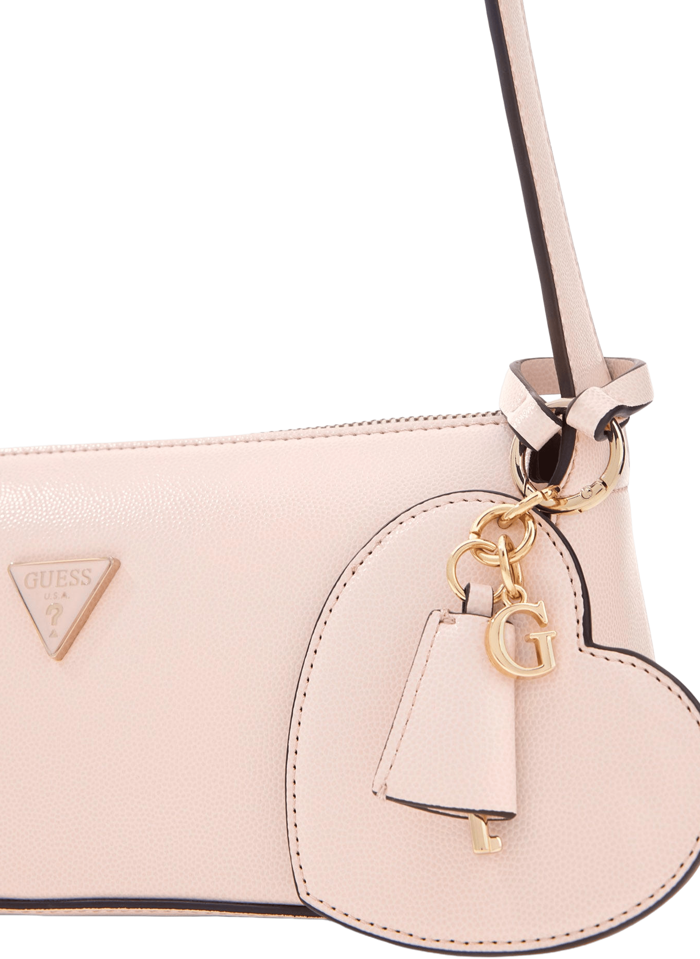 Borsa a tracolla Isobel con dettaglio pendente logo GUESS Rosa