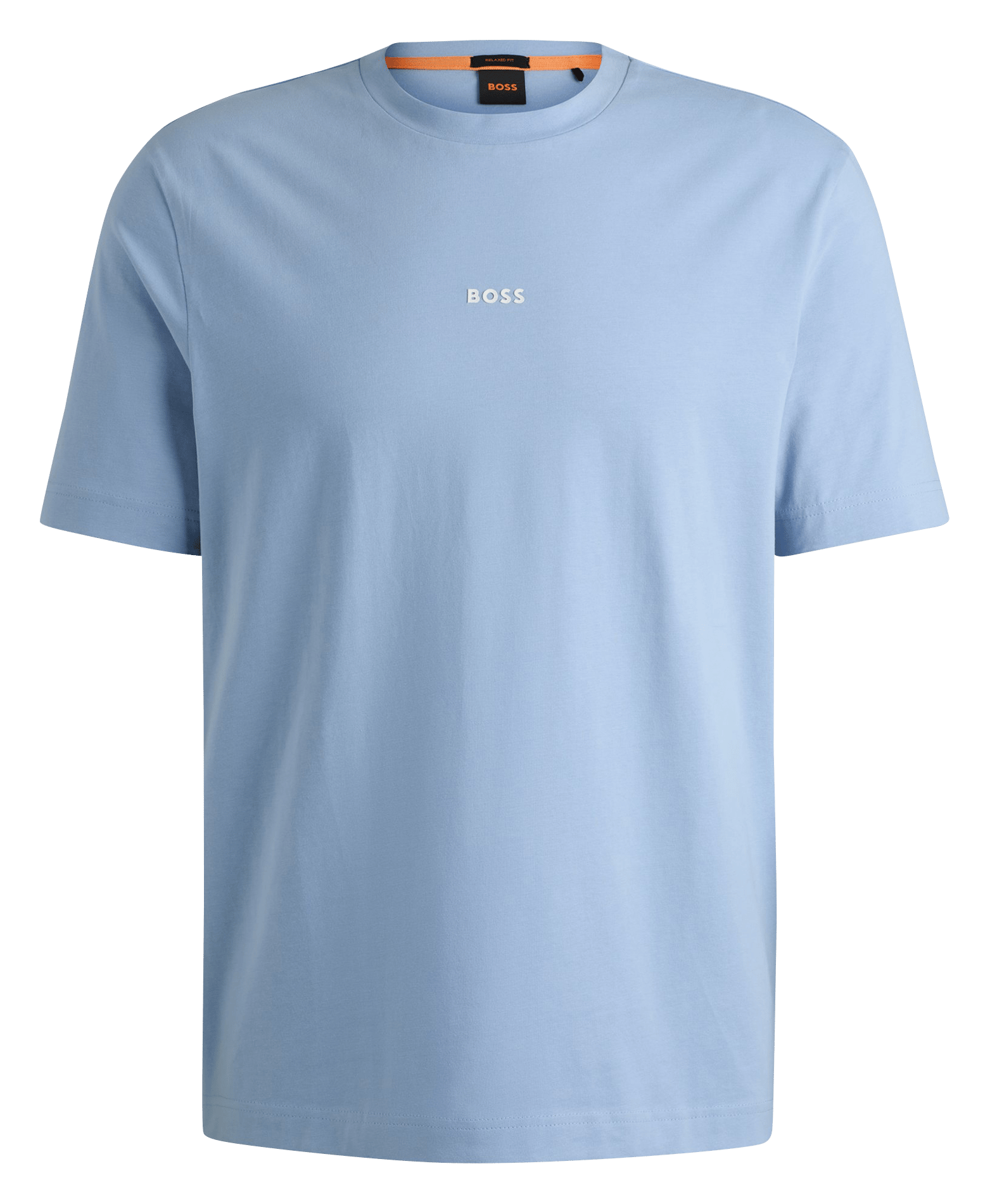 Tee-shirt col rond en coton mélangé BOSS Bleu