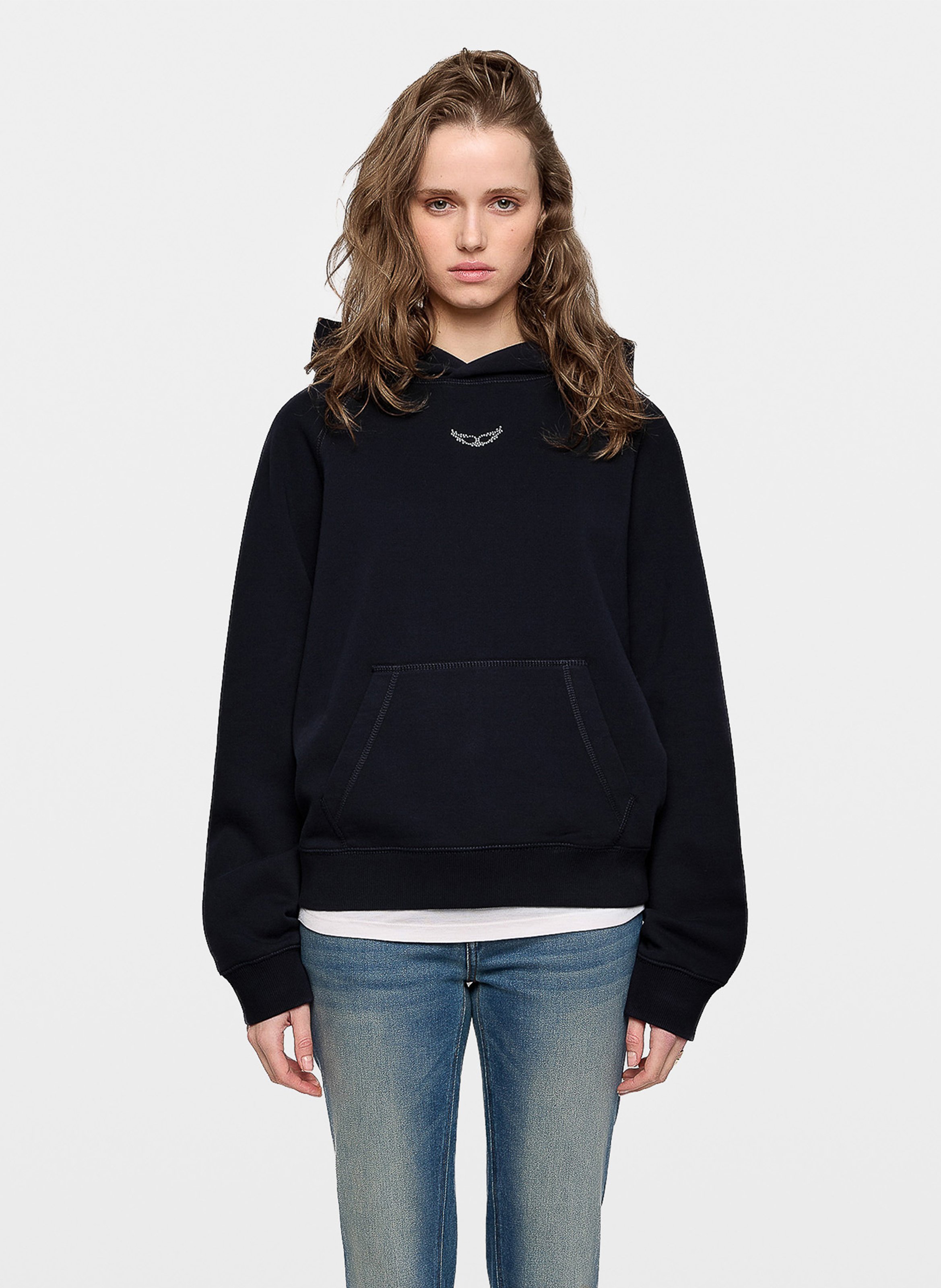 Sweat col rond en coton bio georgy ZADIG&VOLTAIRE Bleu