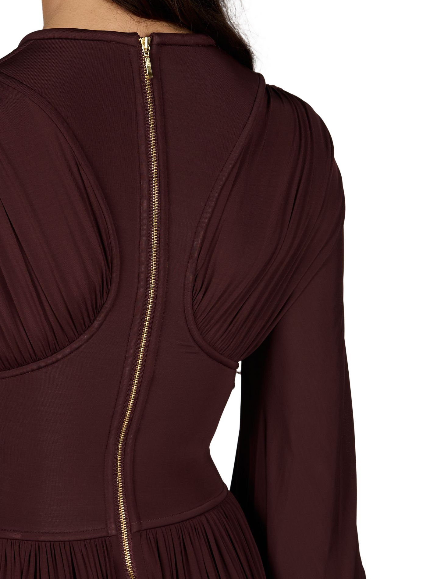 Ruched dress with batwing sleeves Luna ZIMMERMANN Red
