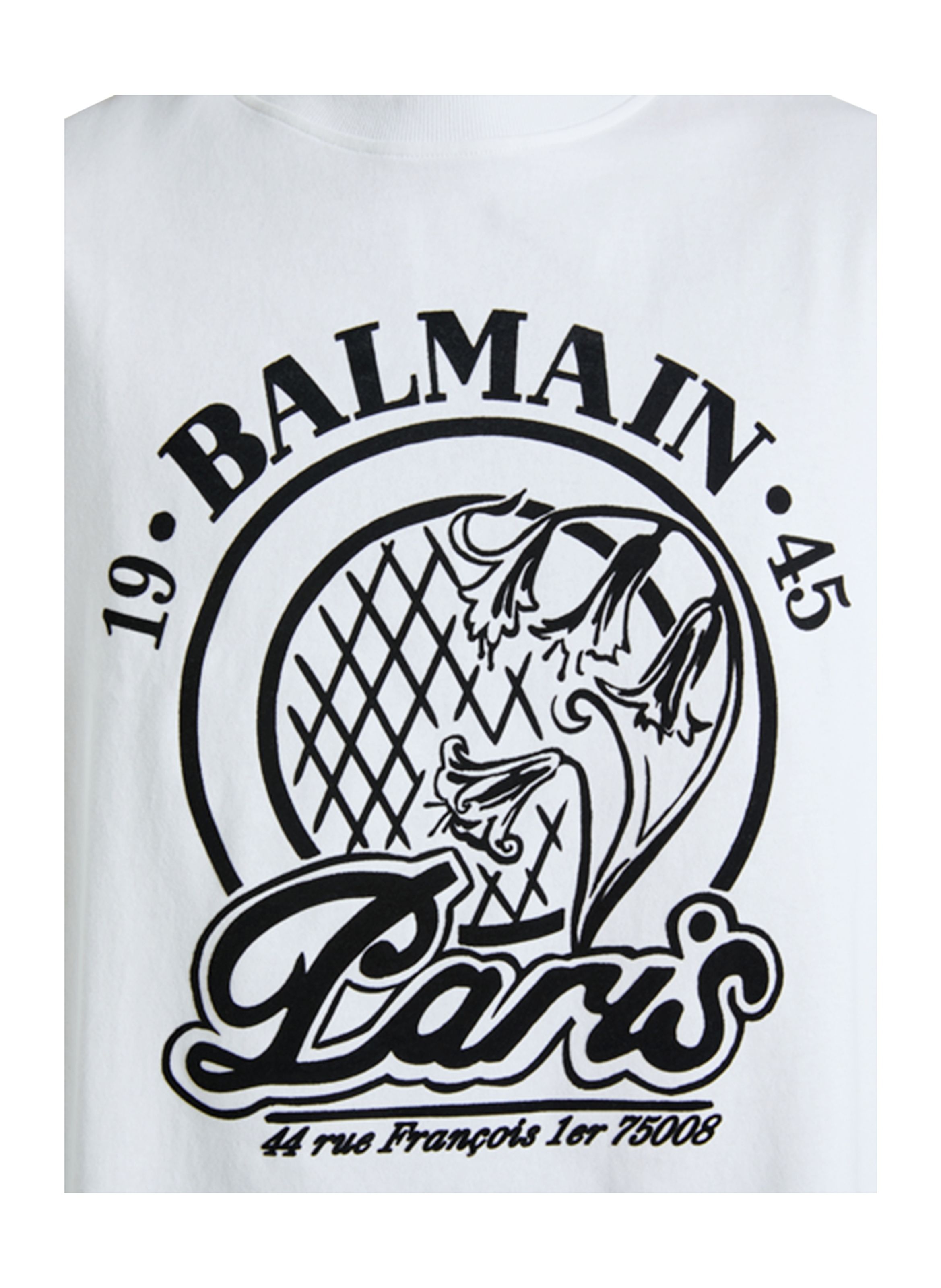 Débardeur balmain quilted floqué BALMAIN Blanc