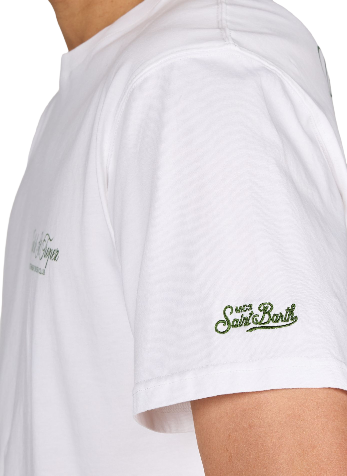 Camiseta recta de algodón MC2 SAINT BARTH Blanco