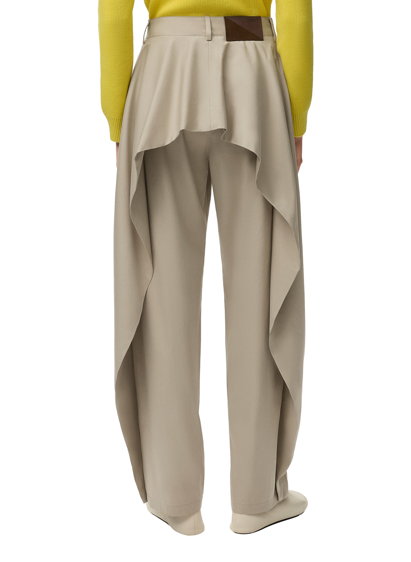Baumwoll- und Seidenhose LOEWE Beige