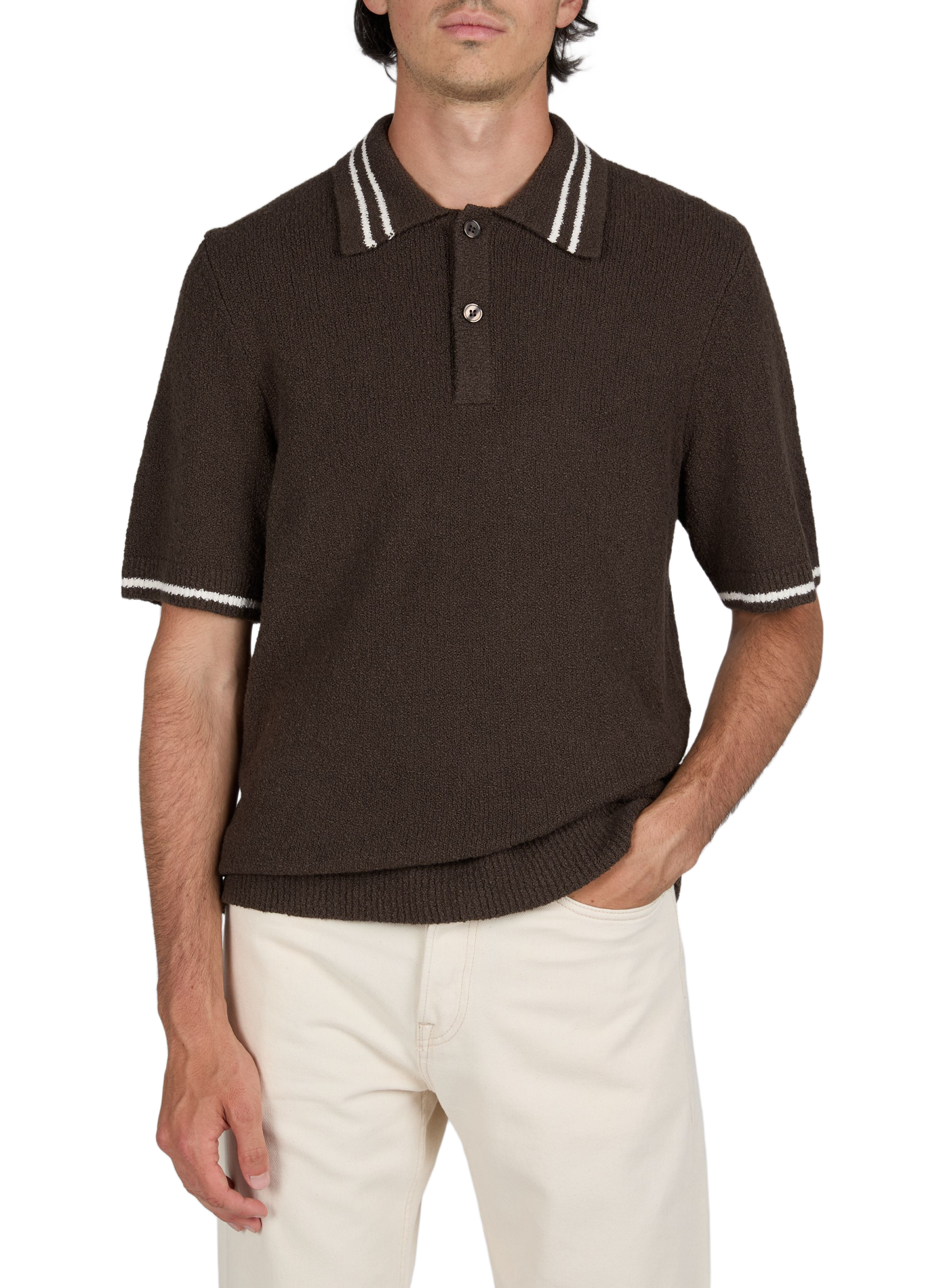 Sapedro blended cotton polo SAMSOE SAMSOE Brown