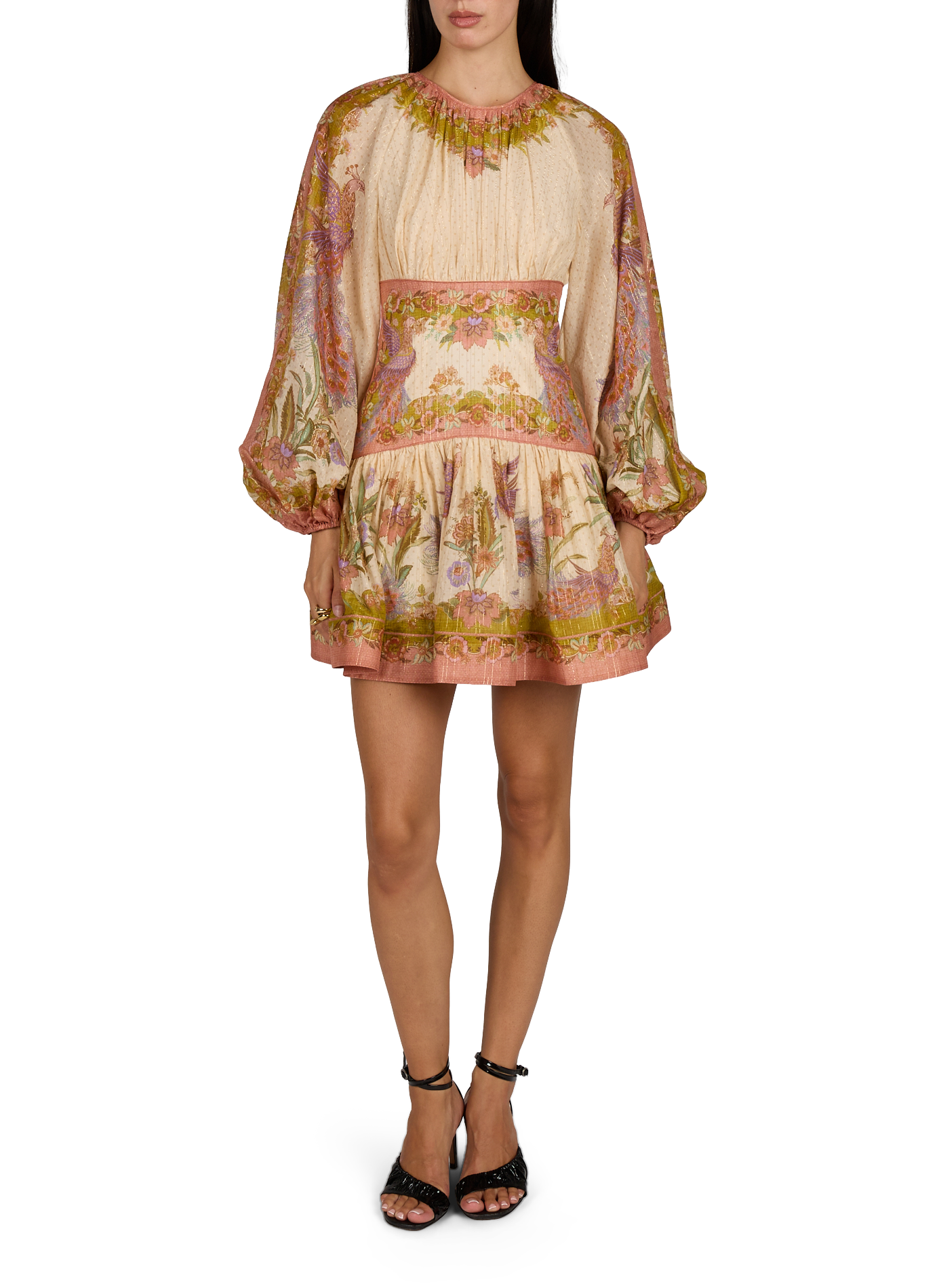 Robe courte imprimée ZIMMERMANN Orange