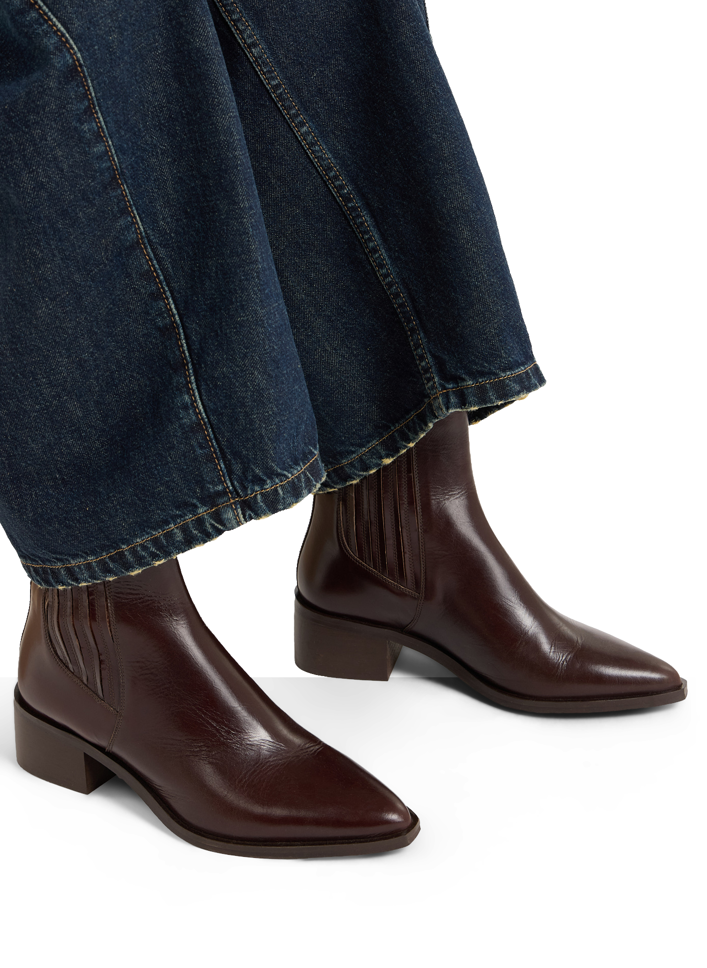 Beyoncé leather ankle boots SAISON 1865 Brown
