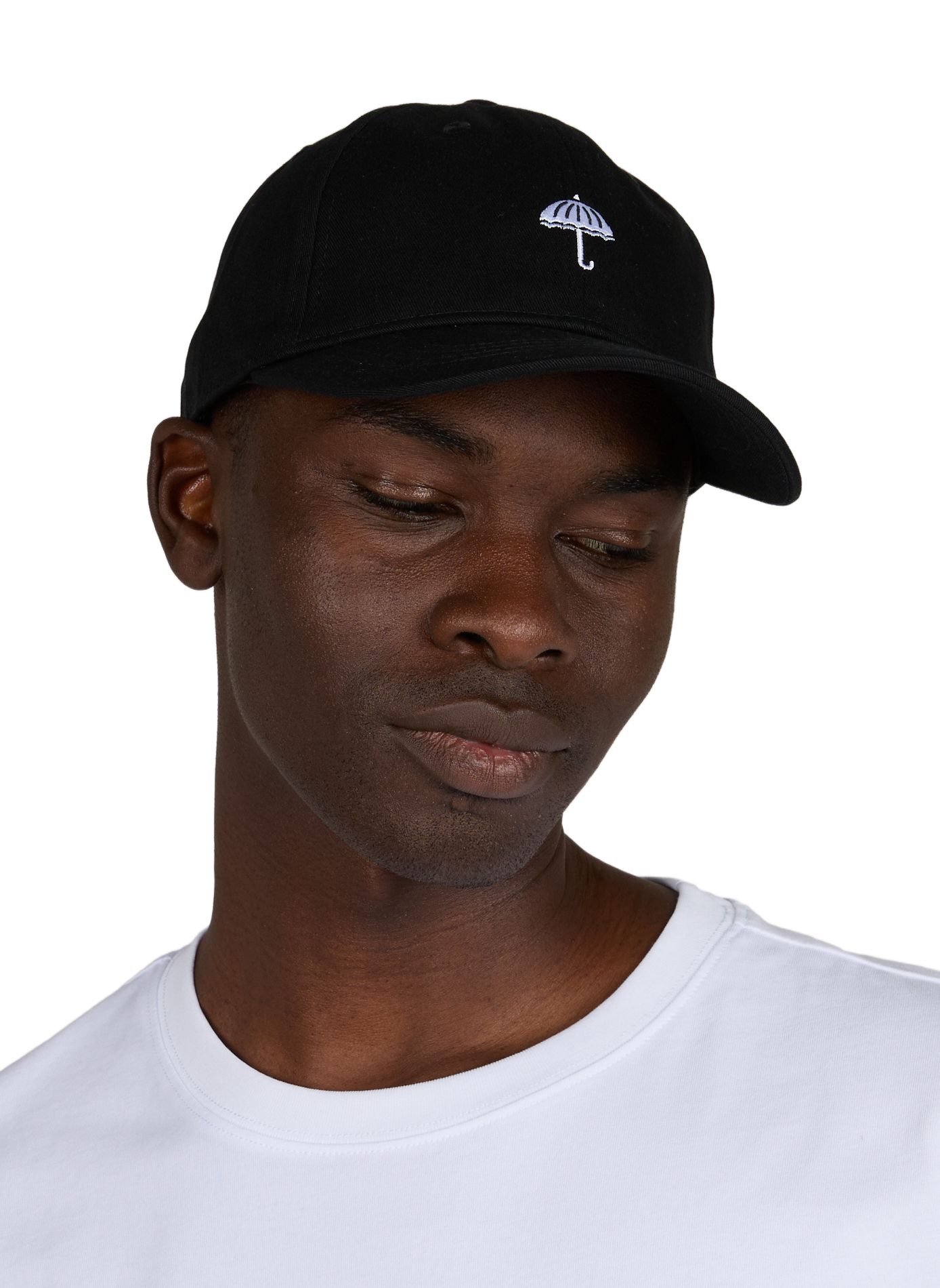 Cotton baseball cap with embroidered logo  HELAS CAPS Black