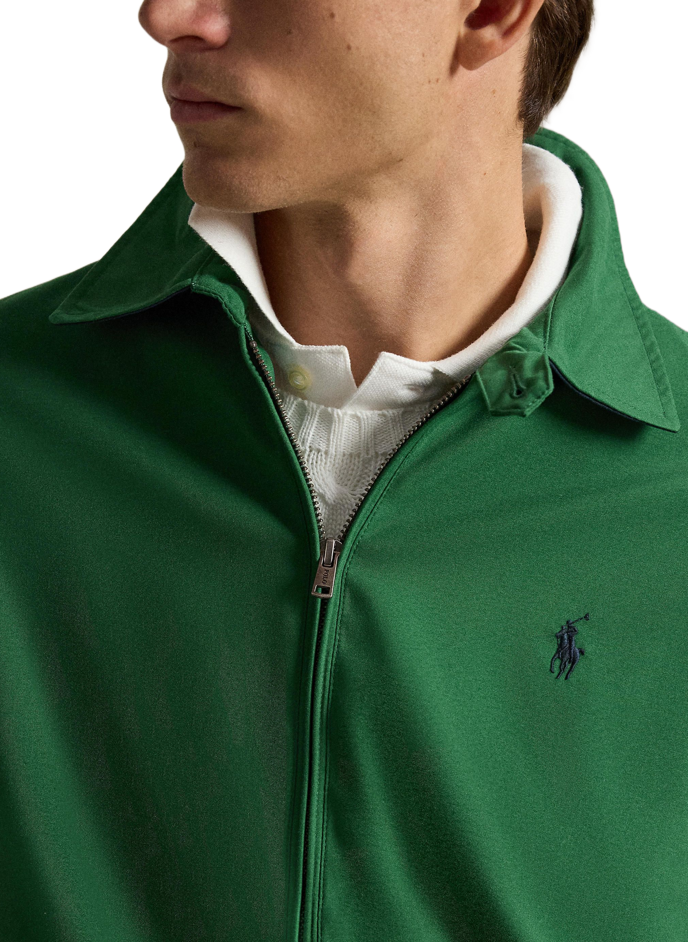 Straight jacket with classic collar POLO RALPH LAUREN Green