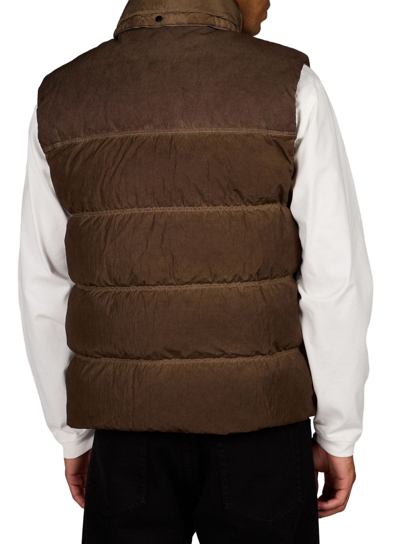 Ärmellose Daunenweste aus Nylon CP COMPANY Braun