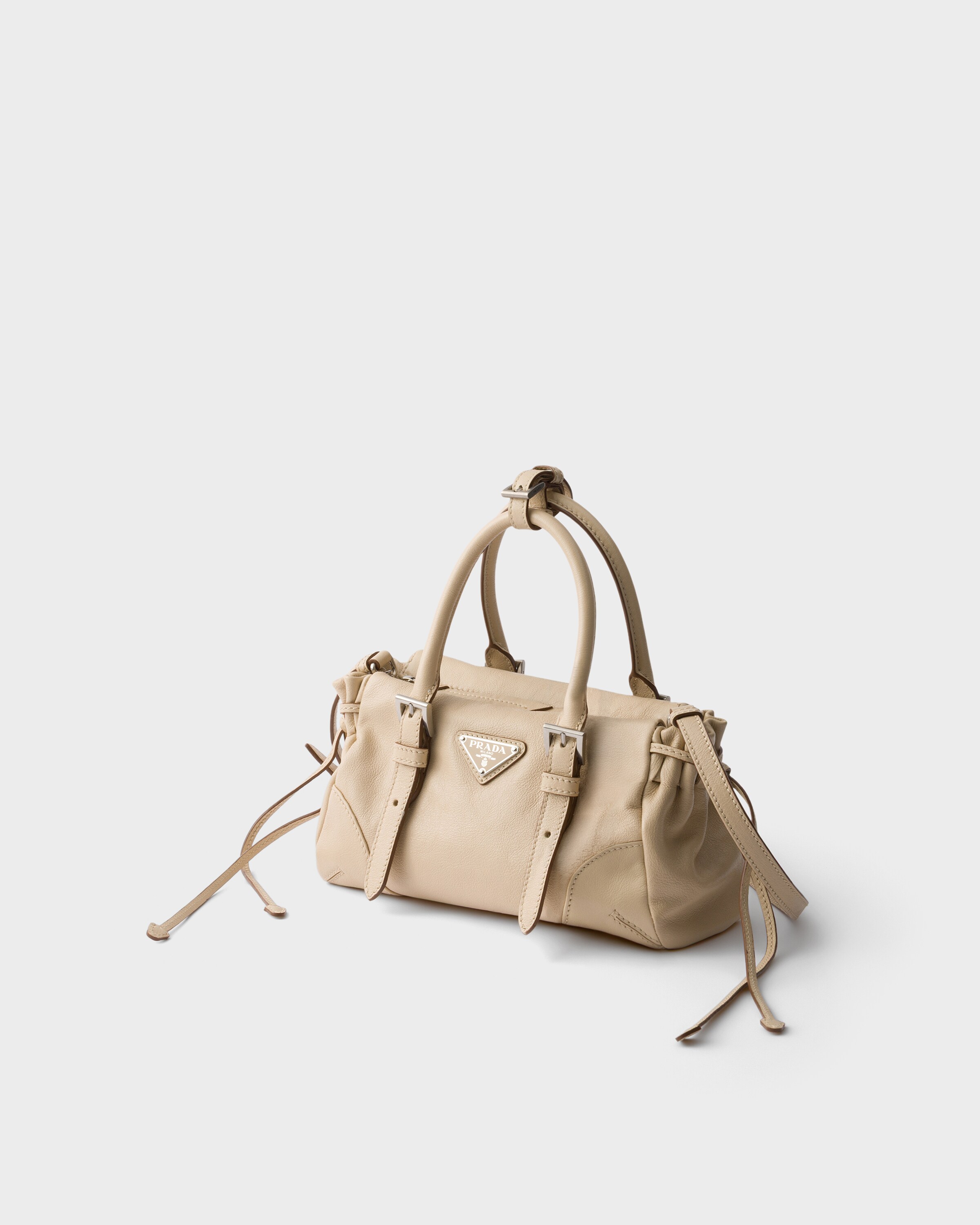 Petit sac prada karin en cuir PRADA Beige