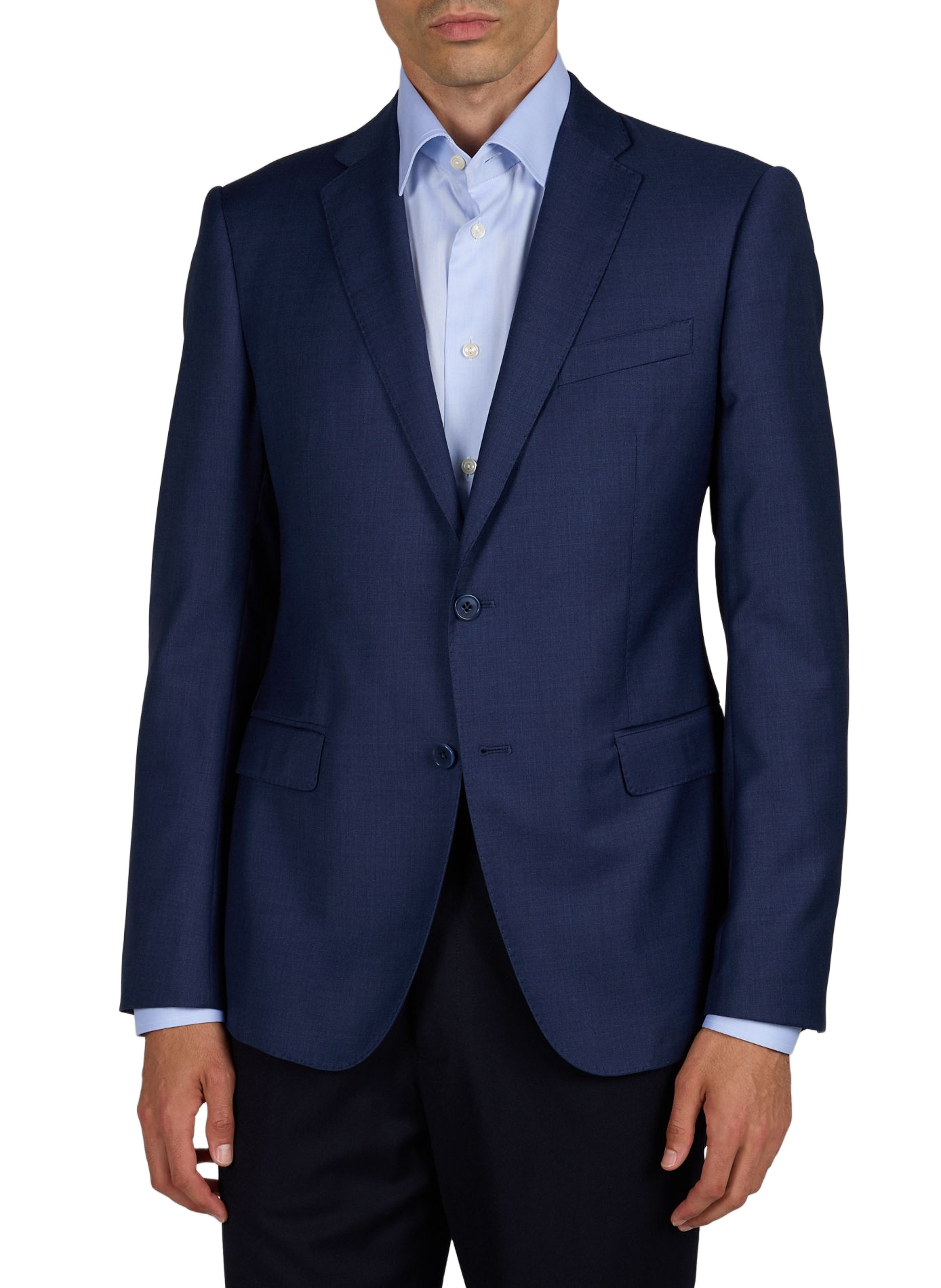 Gerader Wollblazer EMPORIO ARMANI Blau