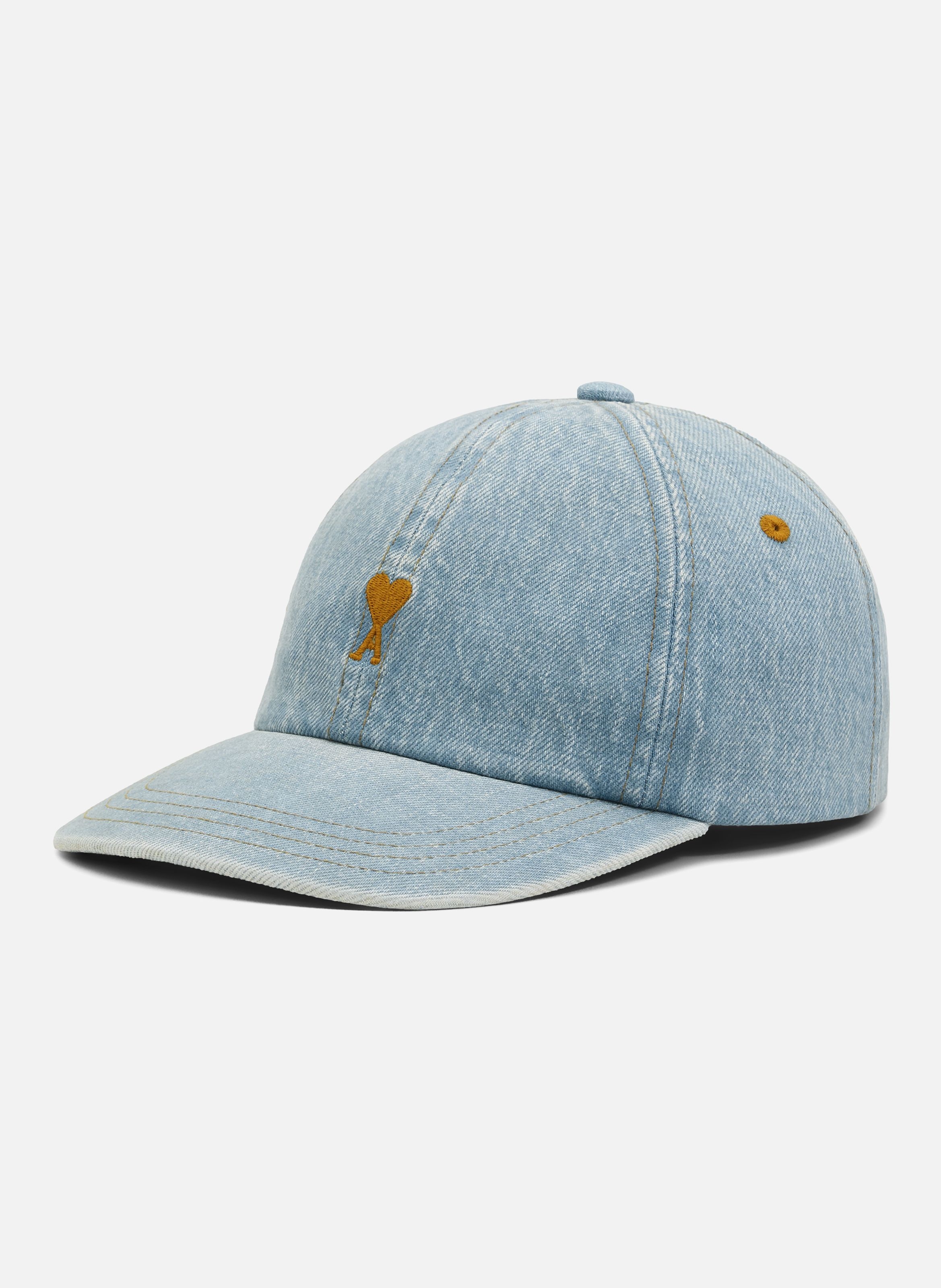 Casquette denim unisexe en coton ami de coeur AMI PARIS Bleu