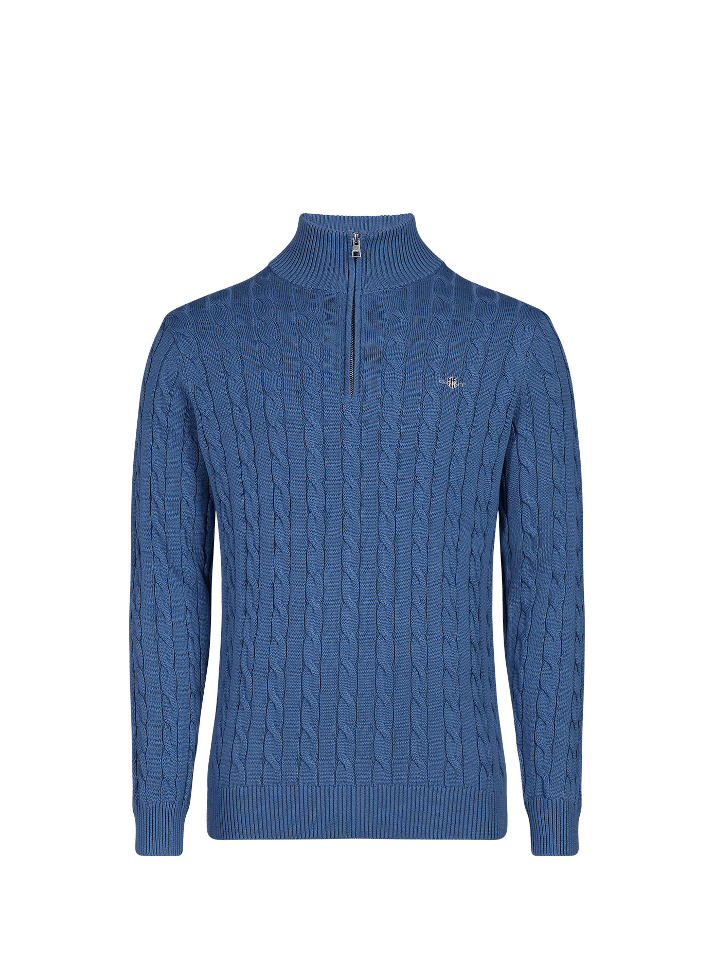 Pull à mailles torsadées en coton GANT Bleu
