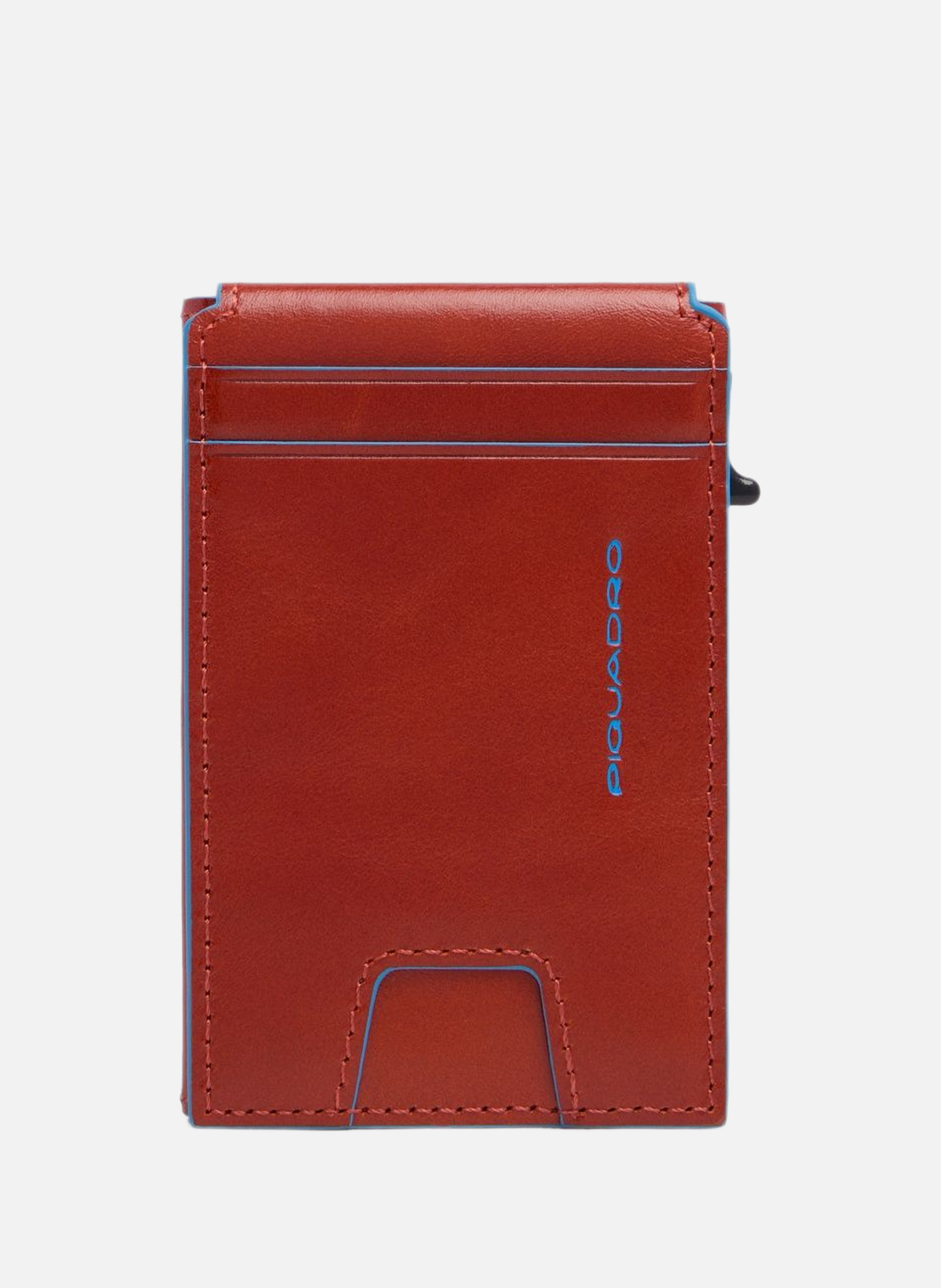 Porte-cartes automatique avec porte-dni rabattable PIQUADRO Marron