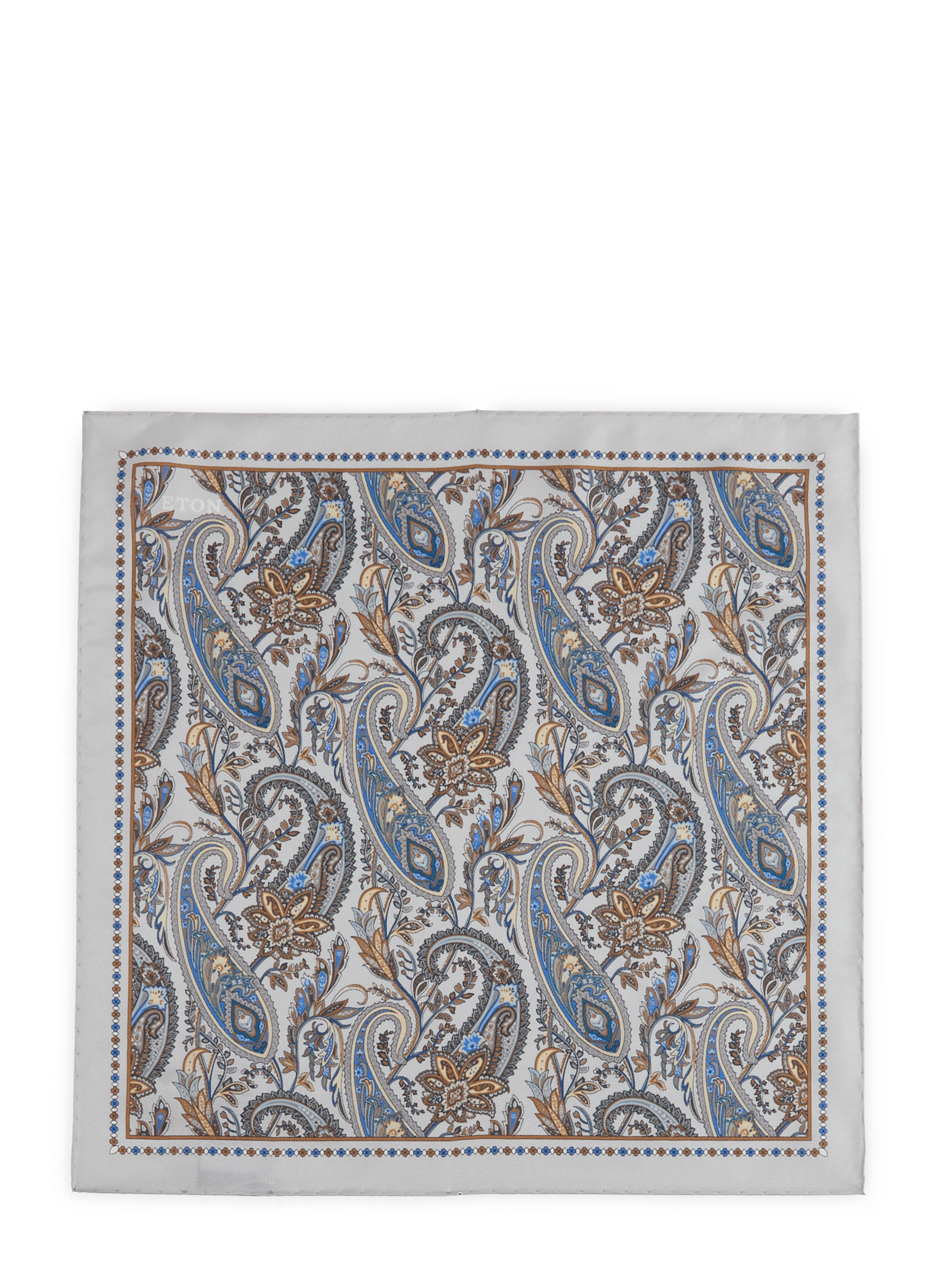 Printed silk clutch ETON Grey
