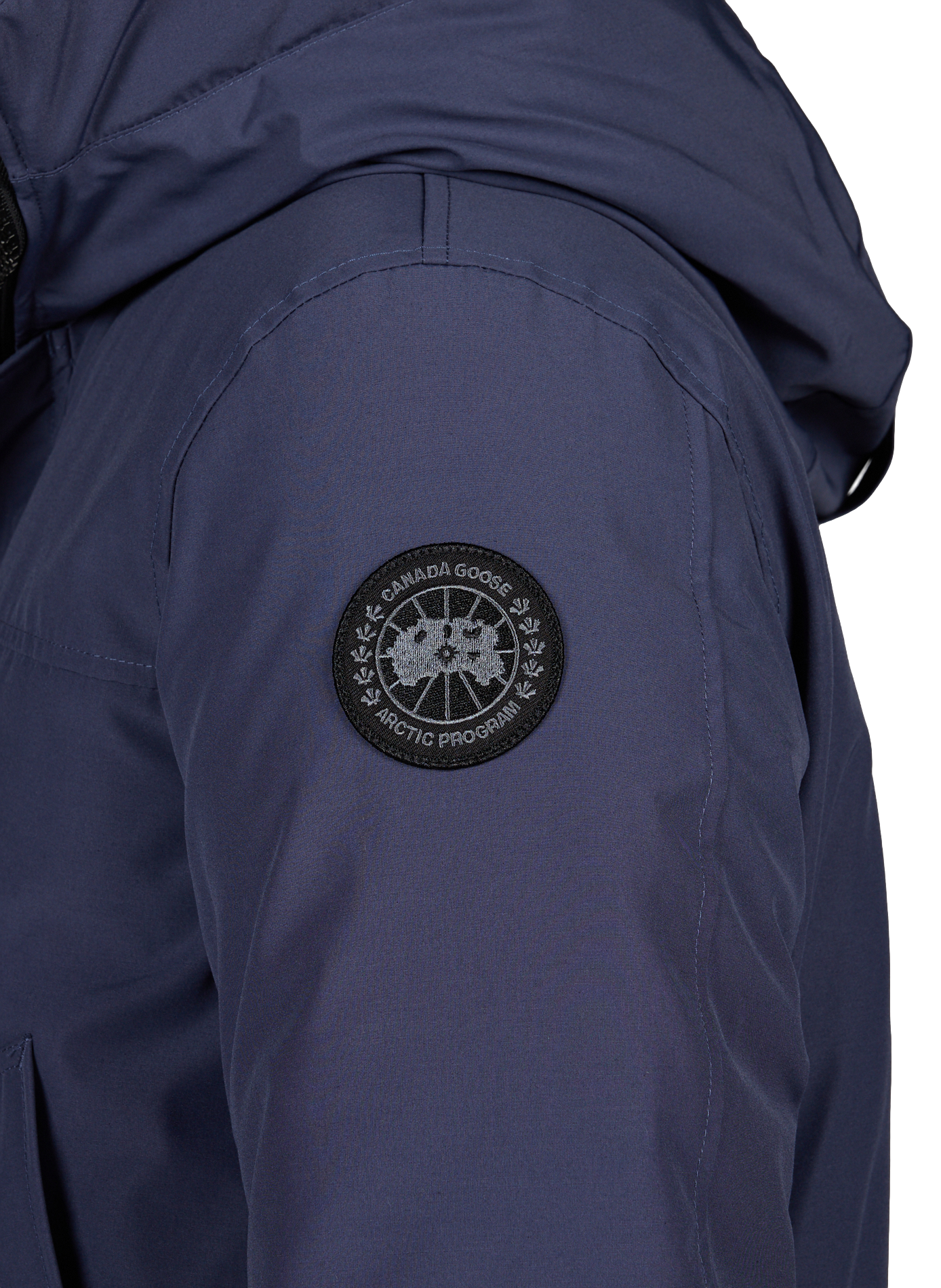 Rechte parka met capuchon van katoen CANADA GOOSE Blauw