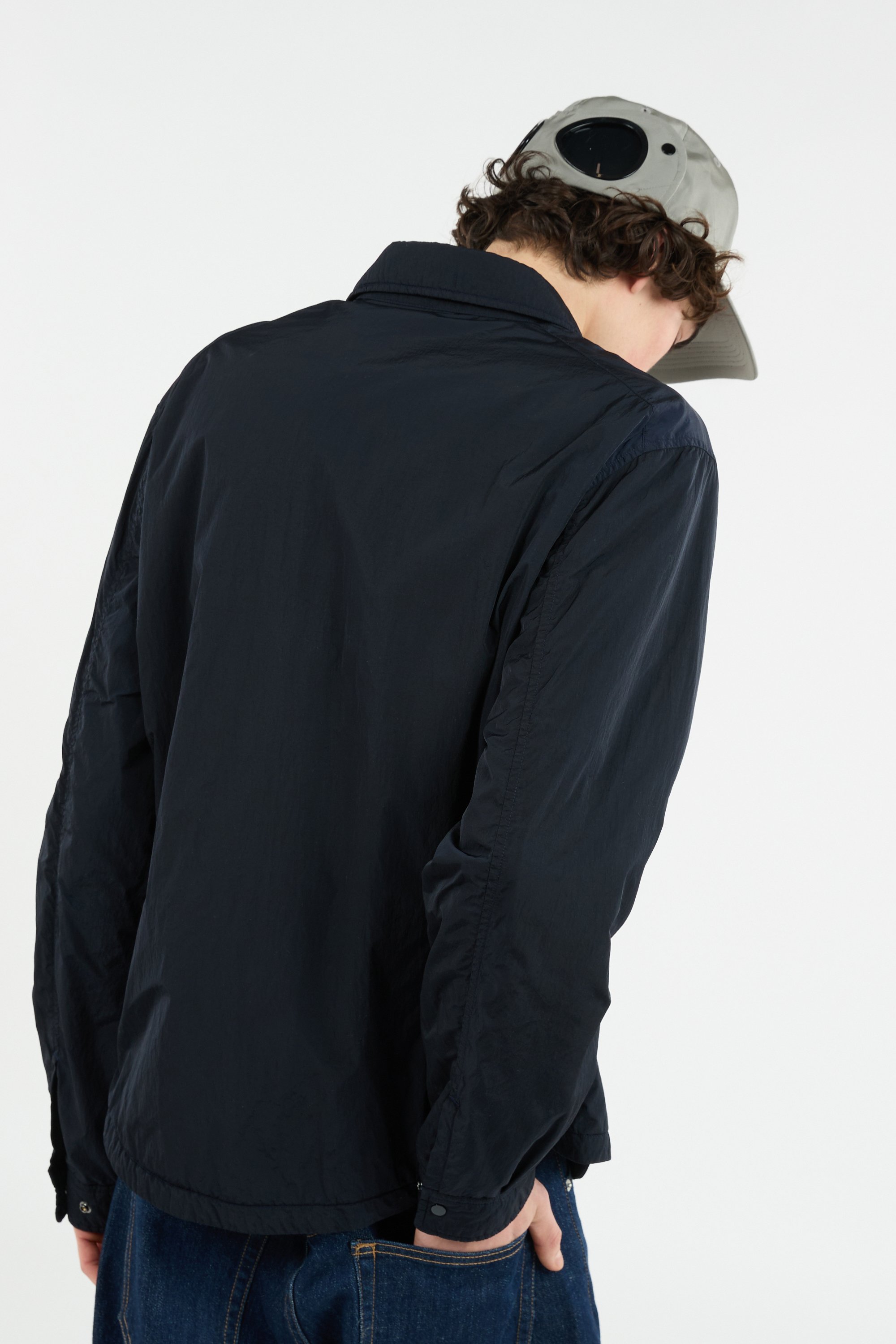 Veste chrome-r padded lens overshirt CP COMPANY Bleu