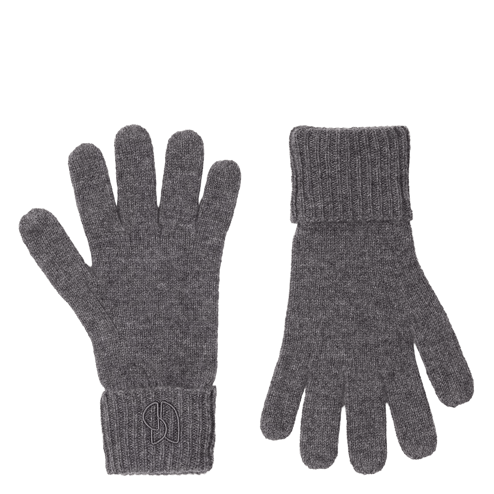 Gants unis en cachemire cimon BA&SH Gris