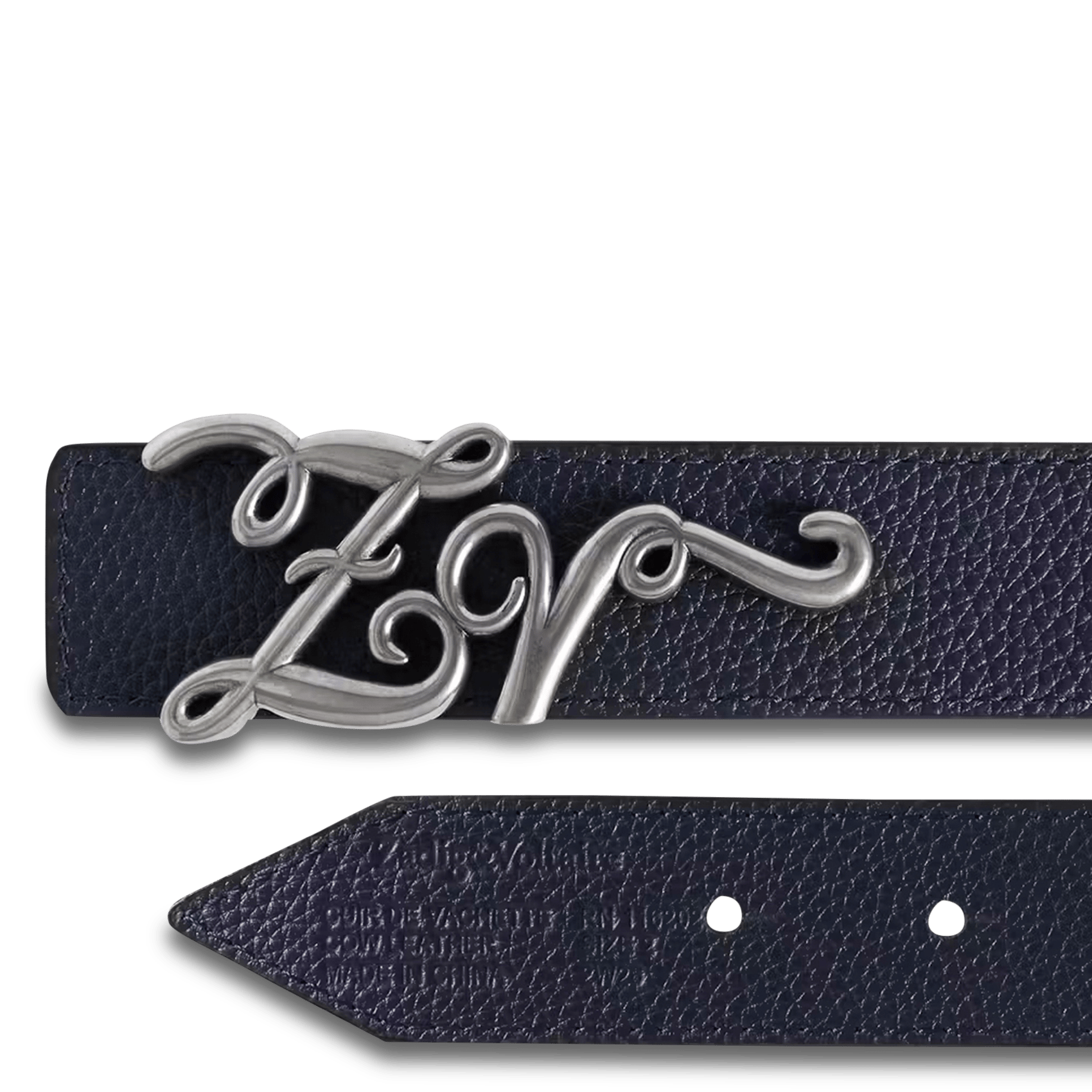 Ceinture réversible en cuir grainé zv reversible ZADIG&VOLTAIRE Noir