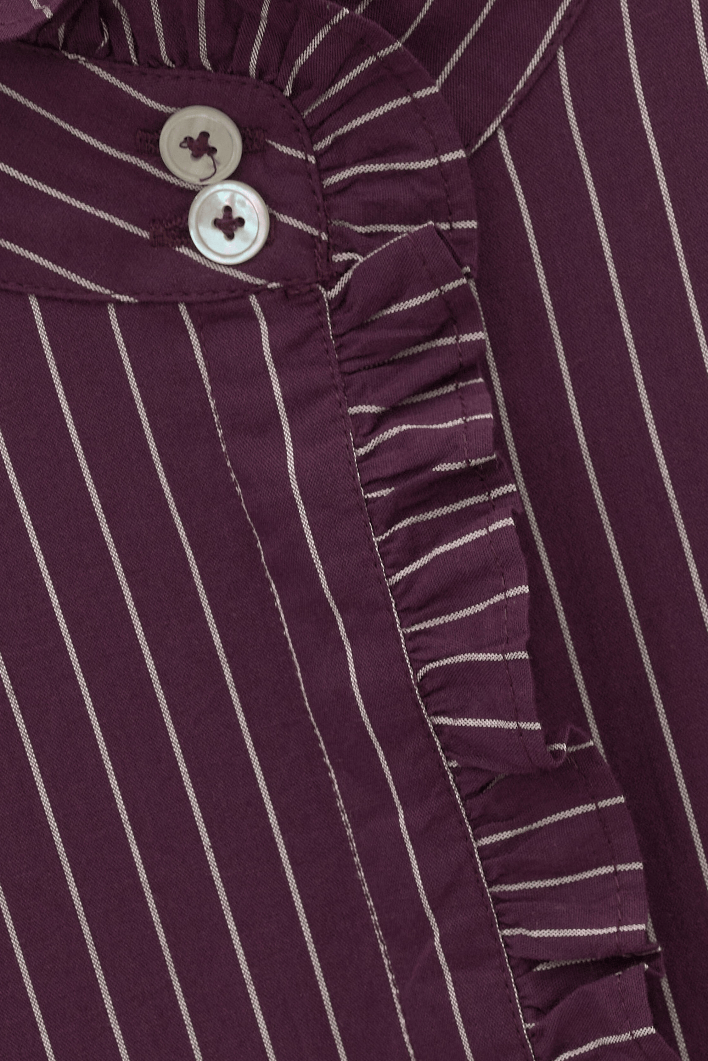 Chemise droite à rayures en coton elvire BA&SH Violet