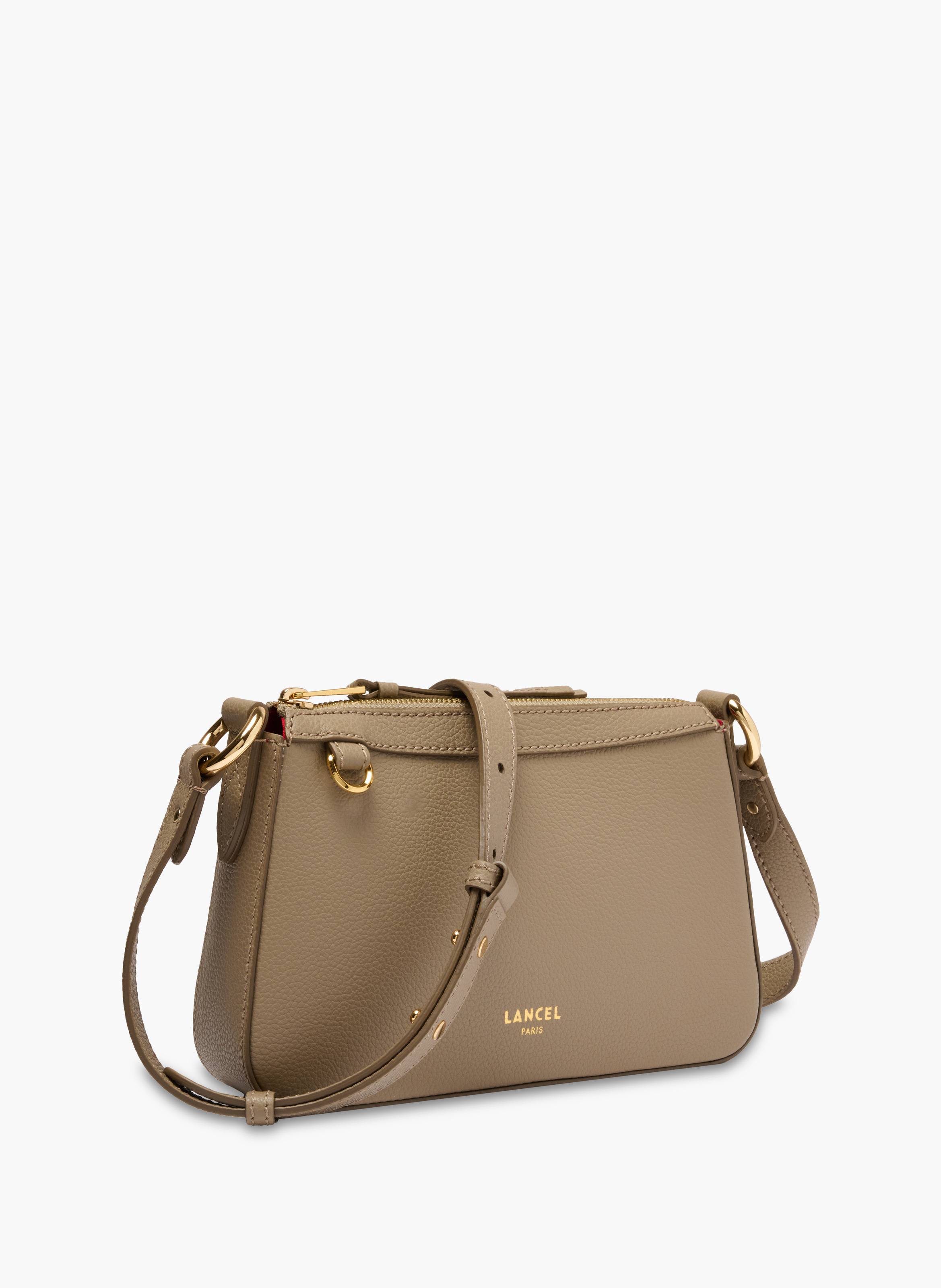 Mini sac zippé faubourg de lancel en cuir LANCEL Beige