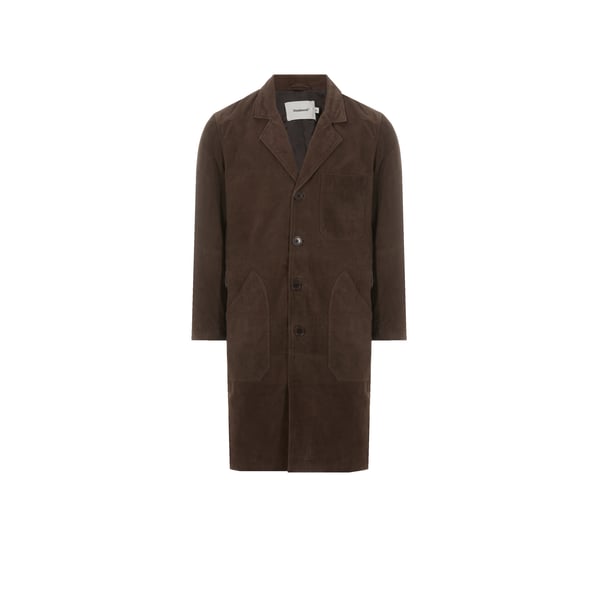 Veste longue en cuir