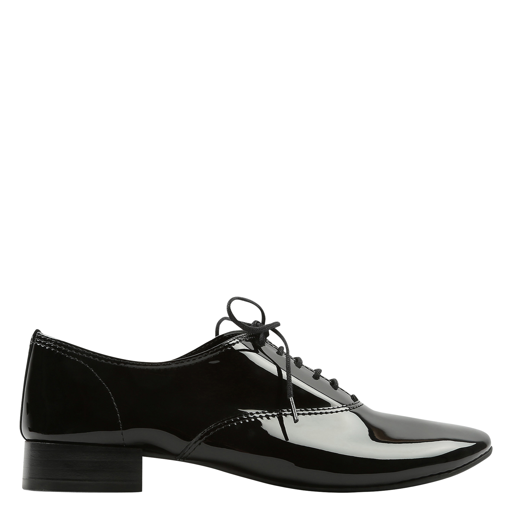 Richelieu Repetto En Cuir Vernis Noir - Taille 37, Occasion, Talon Haut Vintage