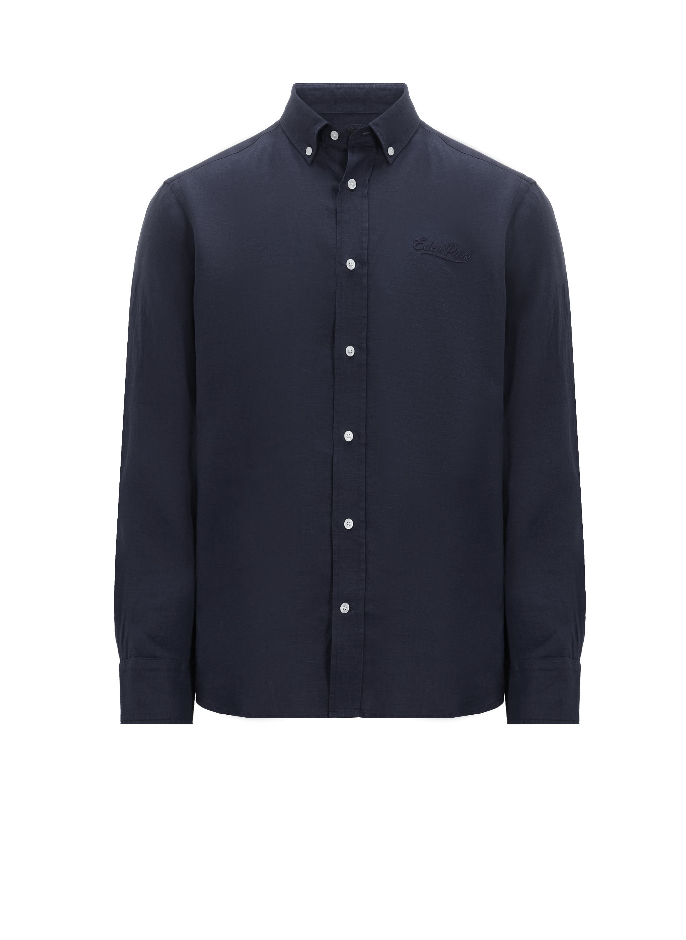 EDEN PARK Plain cotton shirt Blue
