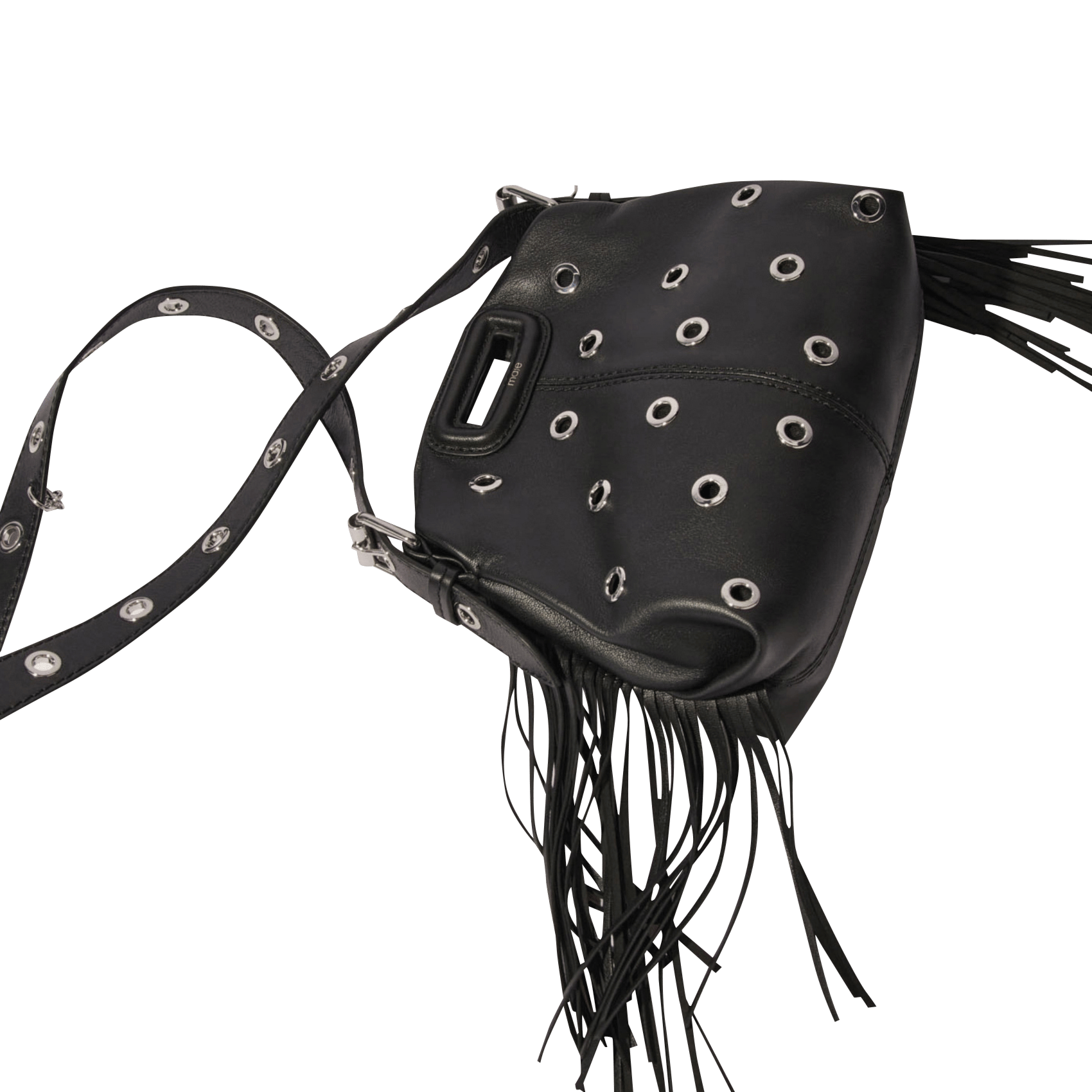 Mini Sac Bandoulière MAJE En Cuir Noir – Neuf Avec étiquettes, Taille Micro, Pour Femme
