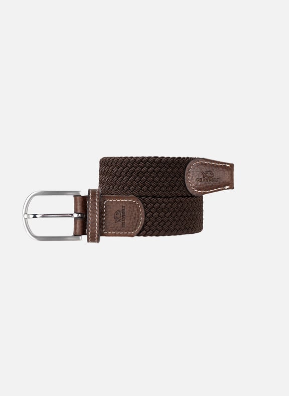 Ceinture tressée élastique unie Marron by BILLYBELT BILLYBELT Ceinture tressée élastique unie Marron