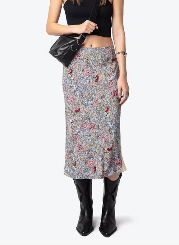 Jupe midi à imprimé fleuri jayla Bleu by ZADIG&VOLTAIRE ZADIG&VOLTAIRE Jupe midi à imprimé fleuri jayla Bleu