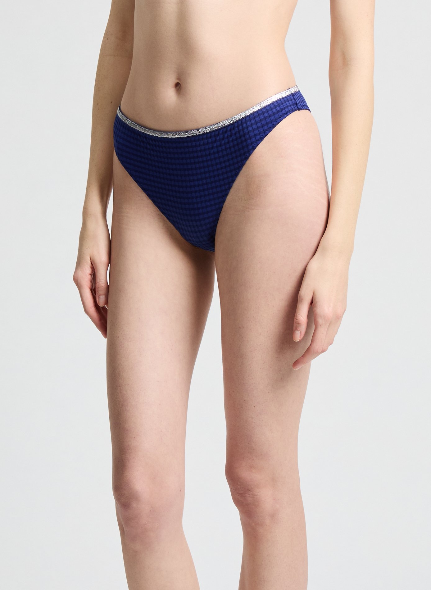 Tanga texturé  LA NOUVELLE Bleu