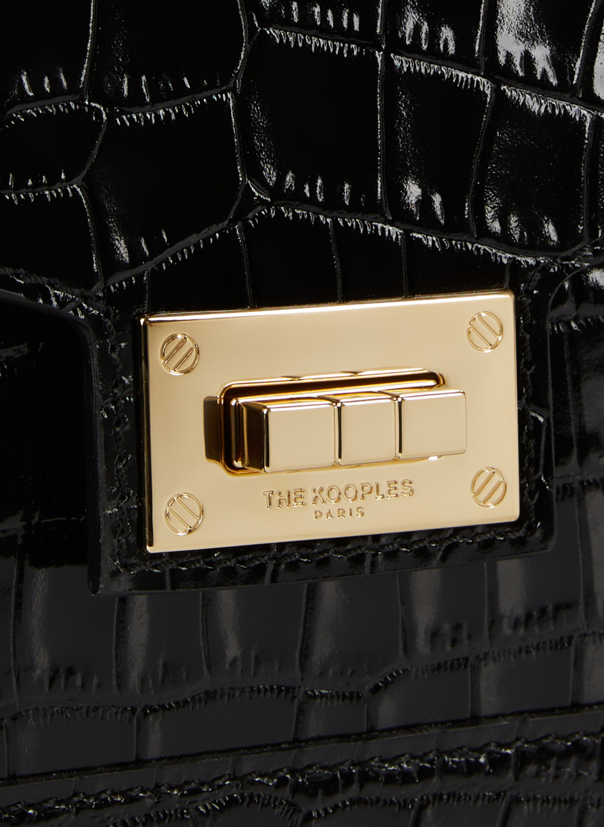 Sac emily small en cuir effet crocodile THE KOOPLES Noir