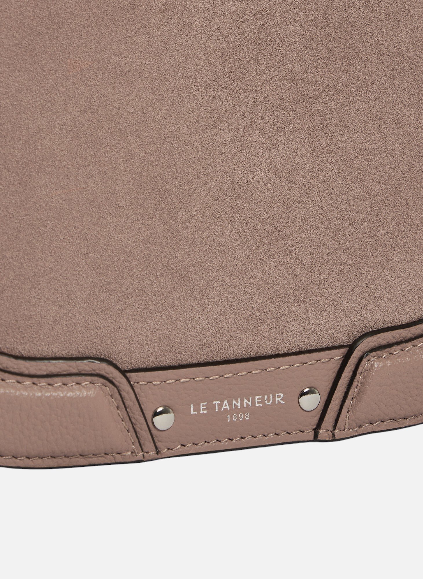 Sac bandoulière moyen modèle ella en cuir grainé et nubuck LE TANNEUR Gris