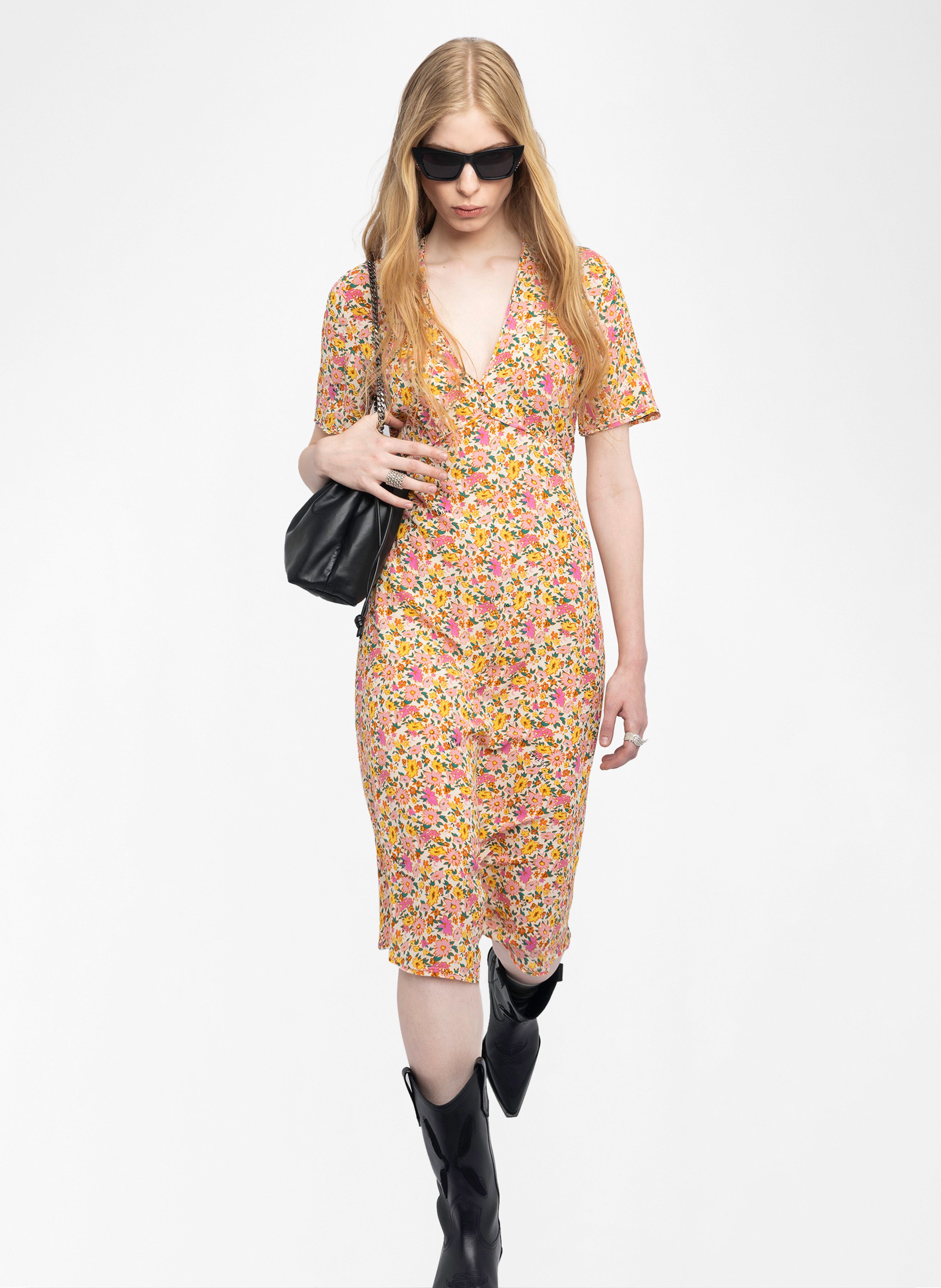 Robe longue imprimée rhodral ZADIG&VOLTAIRE Blanc