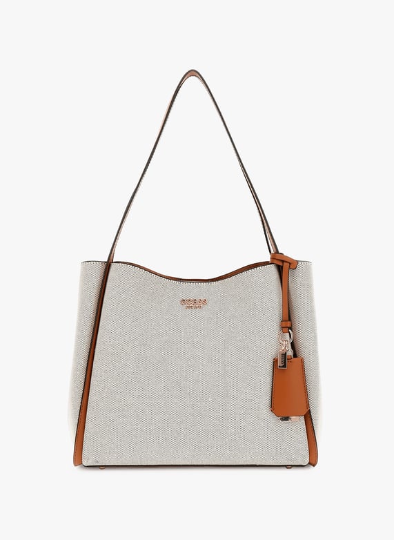 Sac porté épaule Nicolette en coton mélangé | Multicolore by GUESS Sac porté épaule Nicolette en coton mélangé Multicolore