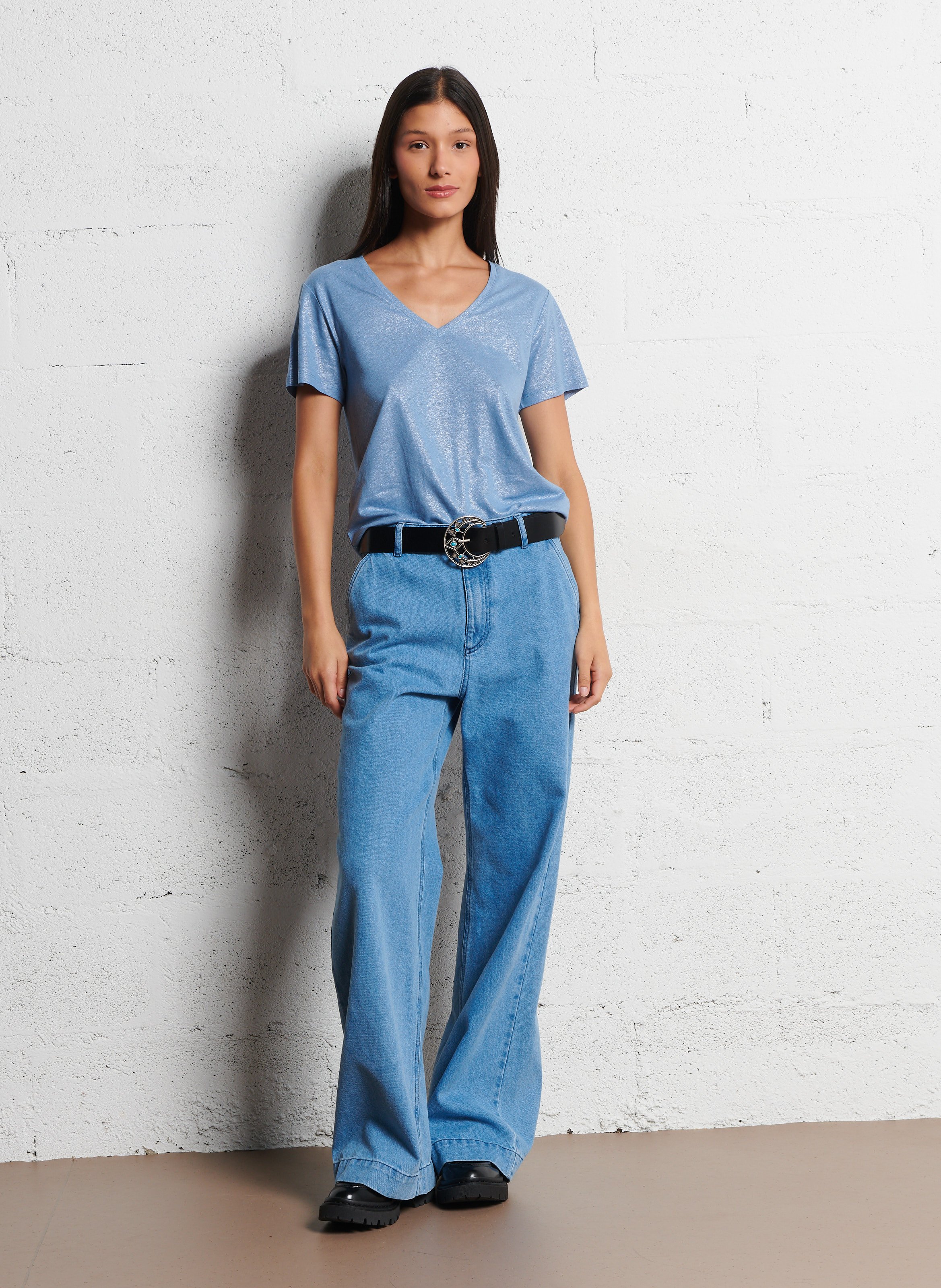 Ceinture en cuir boston BA&SH Noir