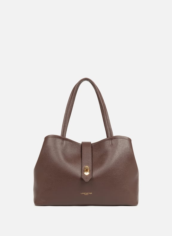 Large tote bag - Top Double Brown by LANCASTER LANCASTER Large tote bag - Top Double Brown