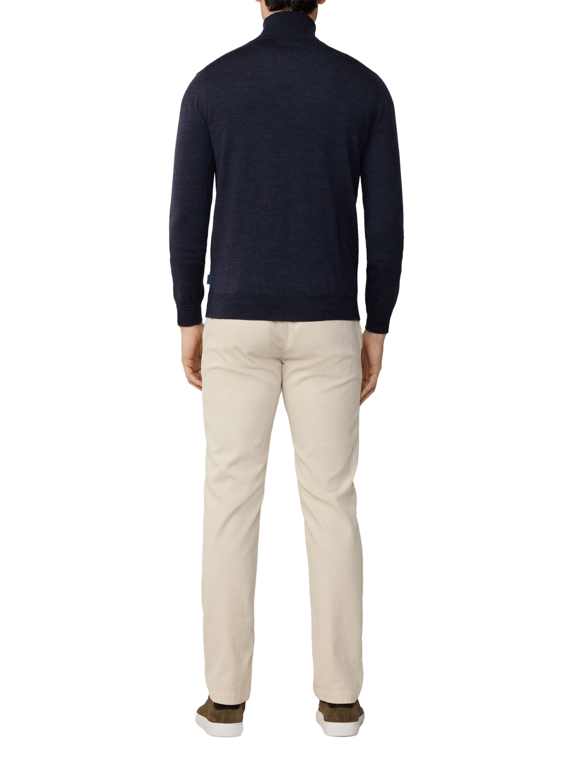 Pull col roulé en laine FACONNABLE Bleu