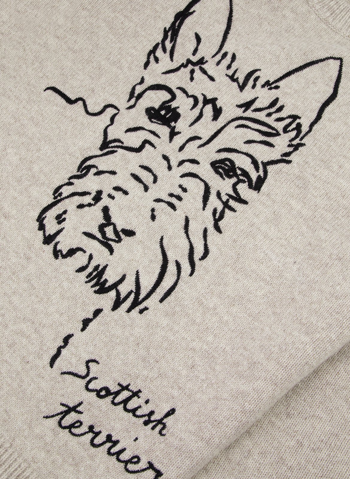 Pull brodé en laine MAISON LABICHE Beige