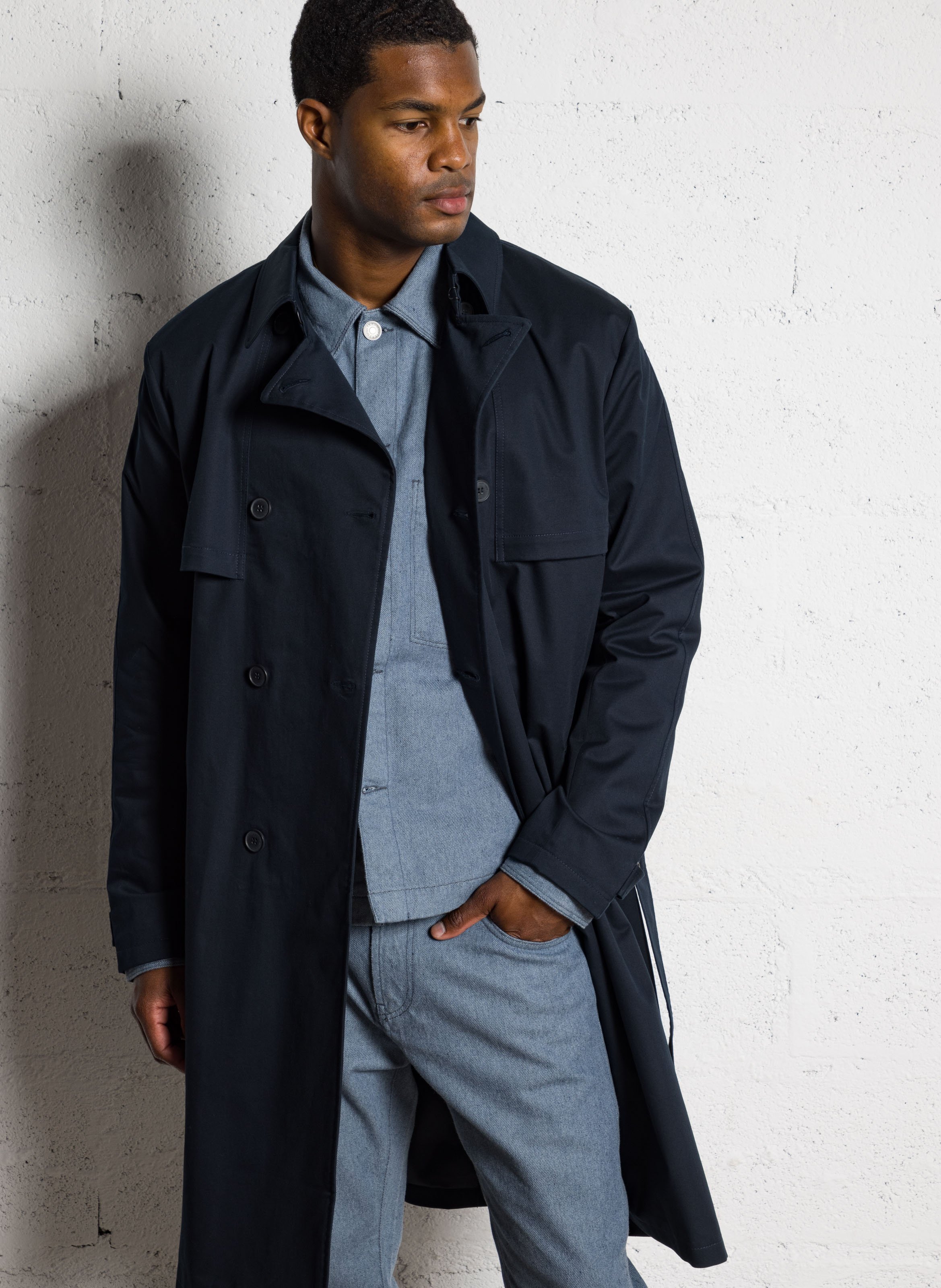 Trench en coton mélangé IKKS Bleu