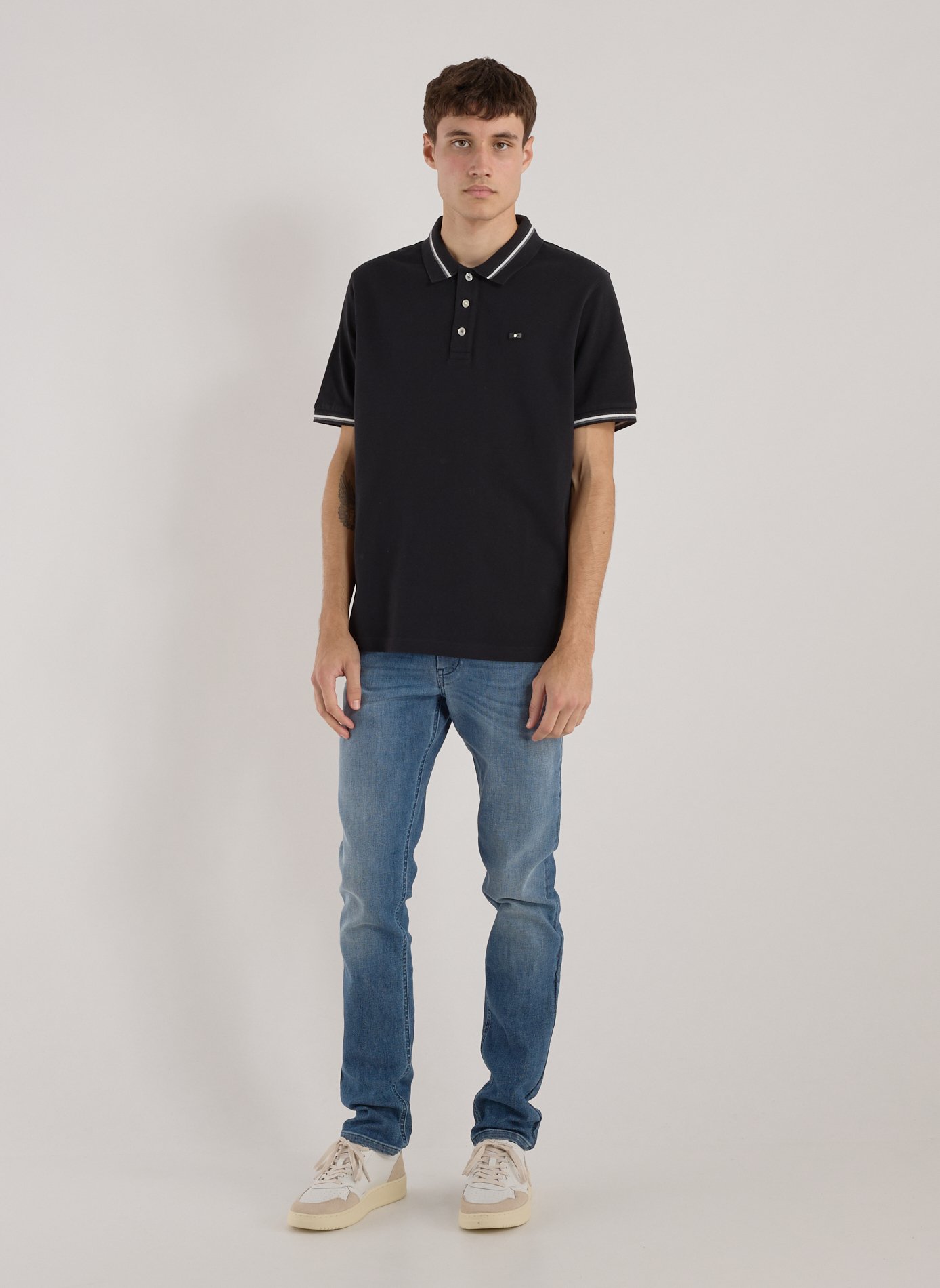  Cotton polo shirt  EDEN PARK Black