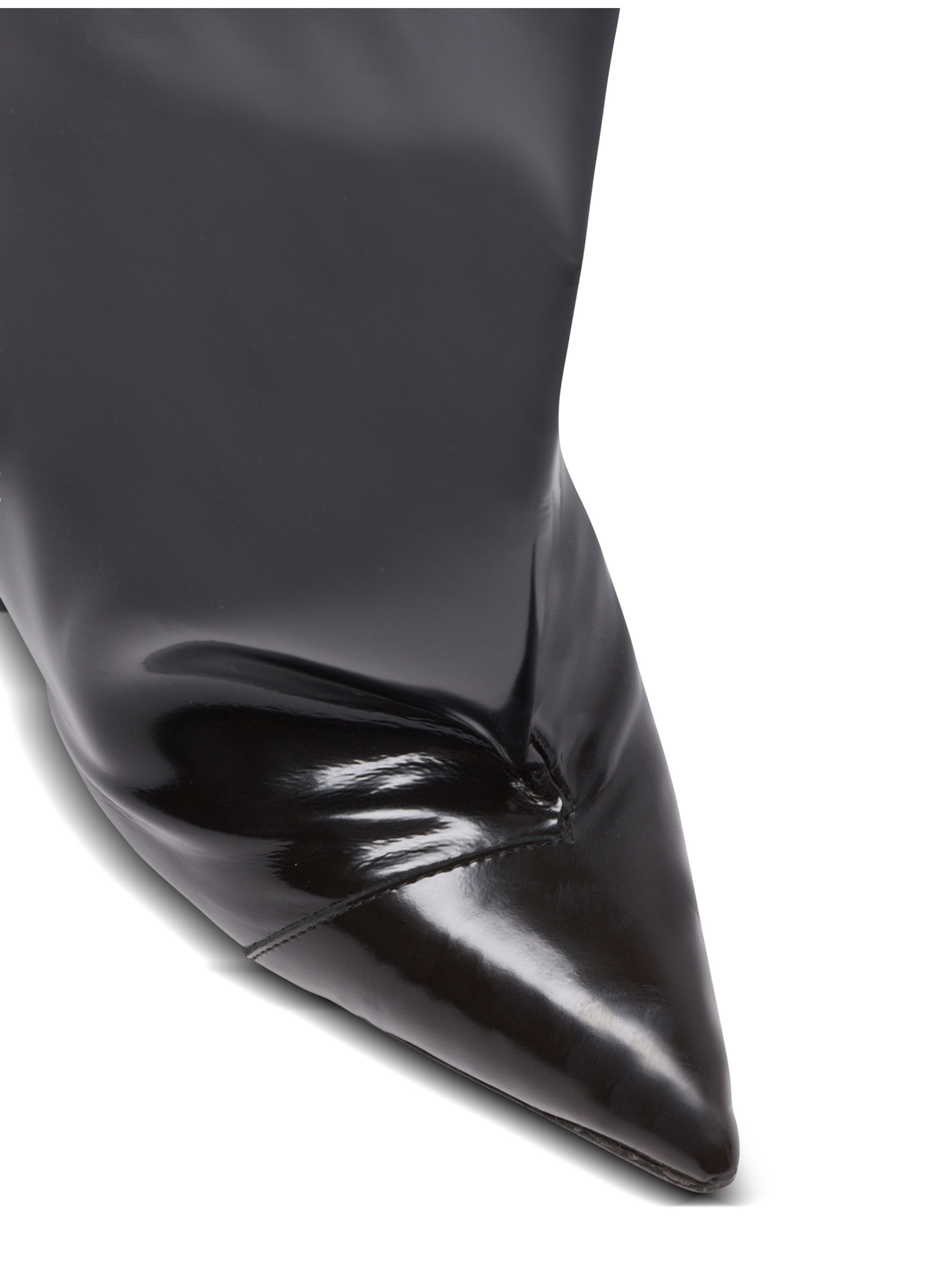 Bottes wedge en cuir de veau BALMAIN Noir