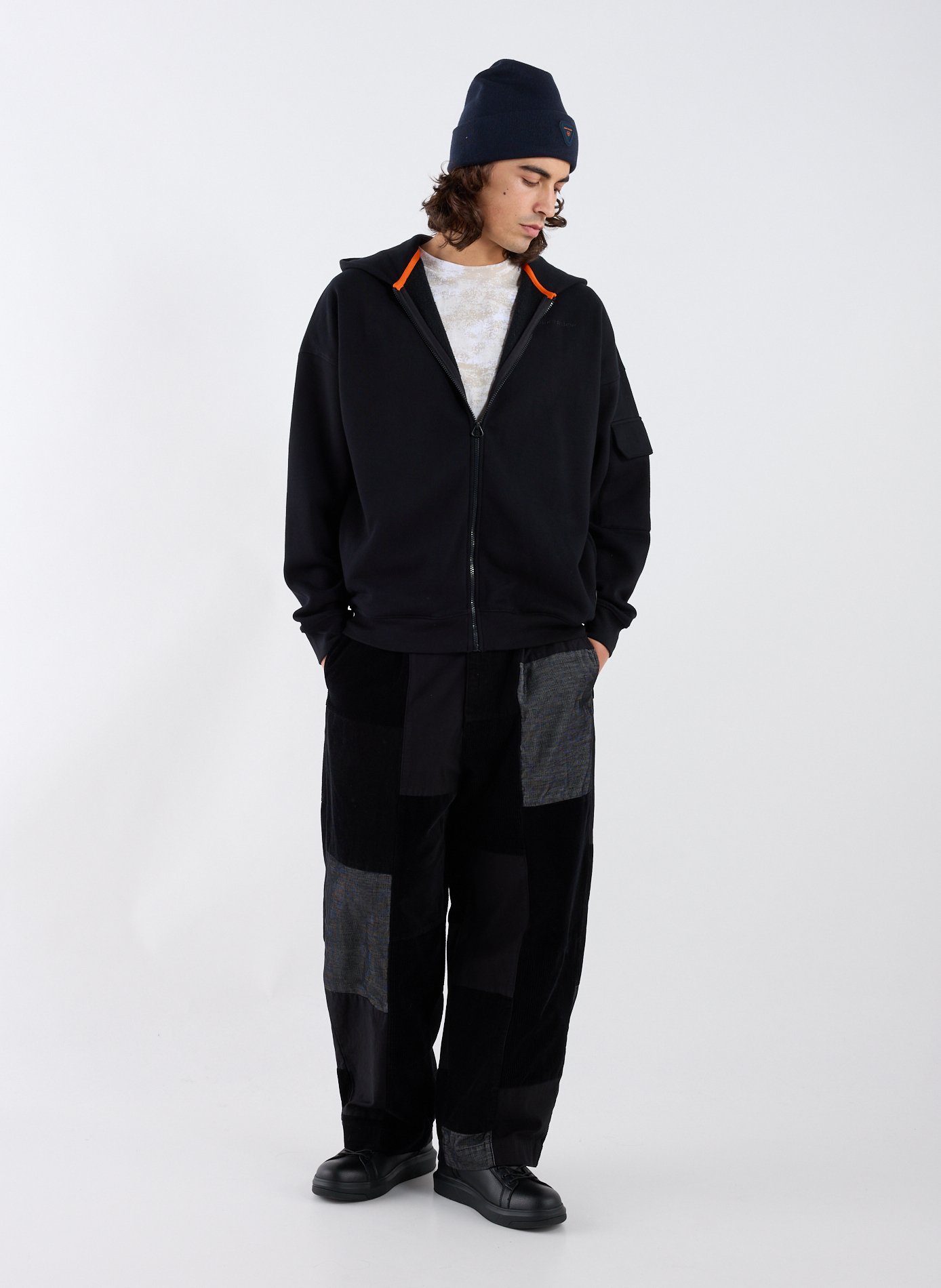 Zip-up hoodie in blended cotton GERTRUDE ET GASTON Blue