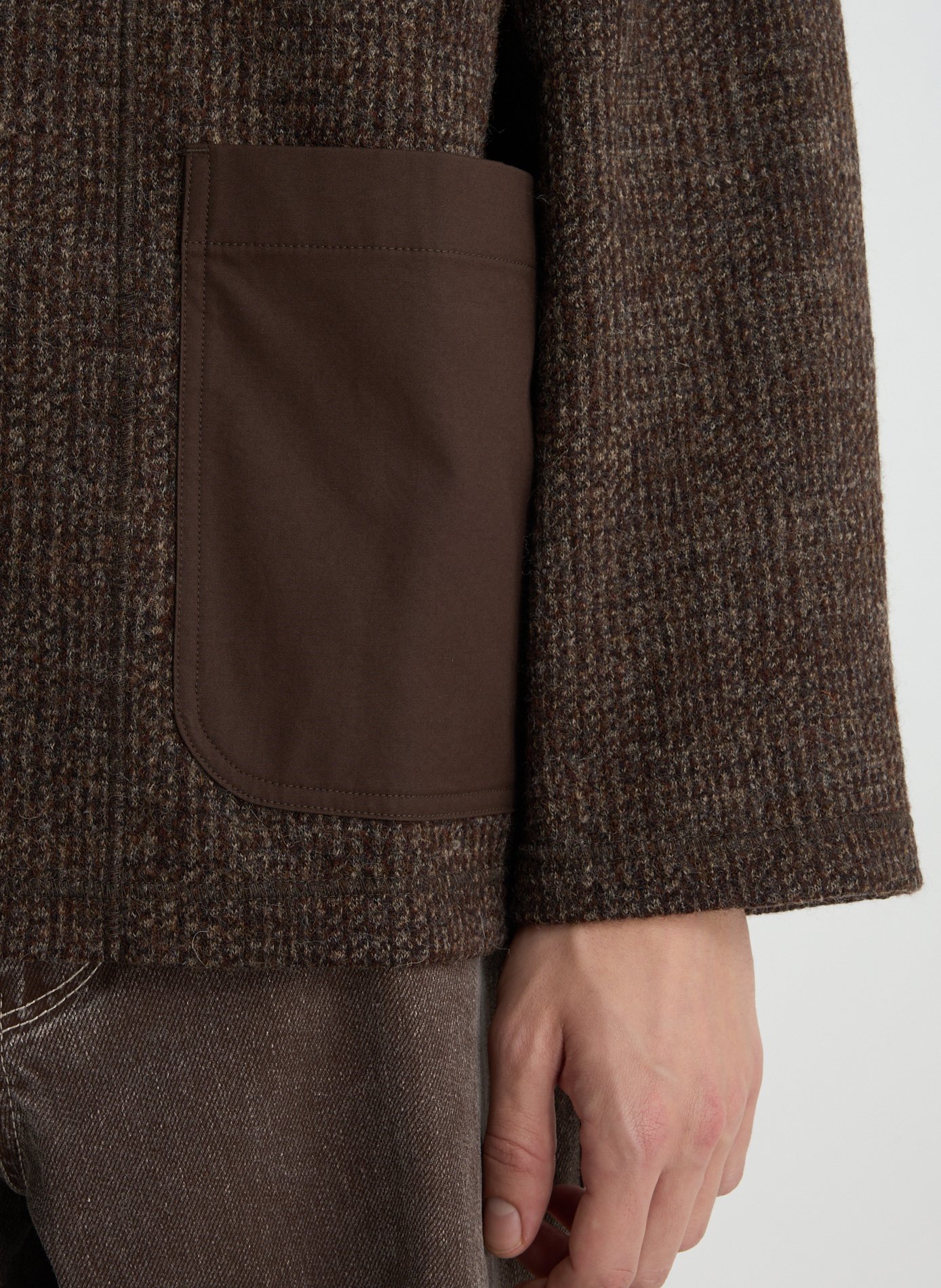 Two-tone wool blazer COMME DES GARCONS HOMME Brown