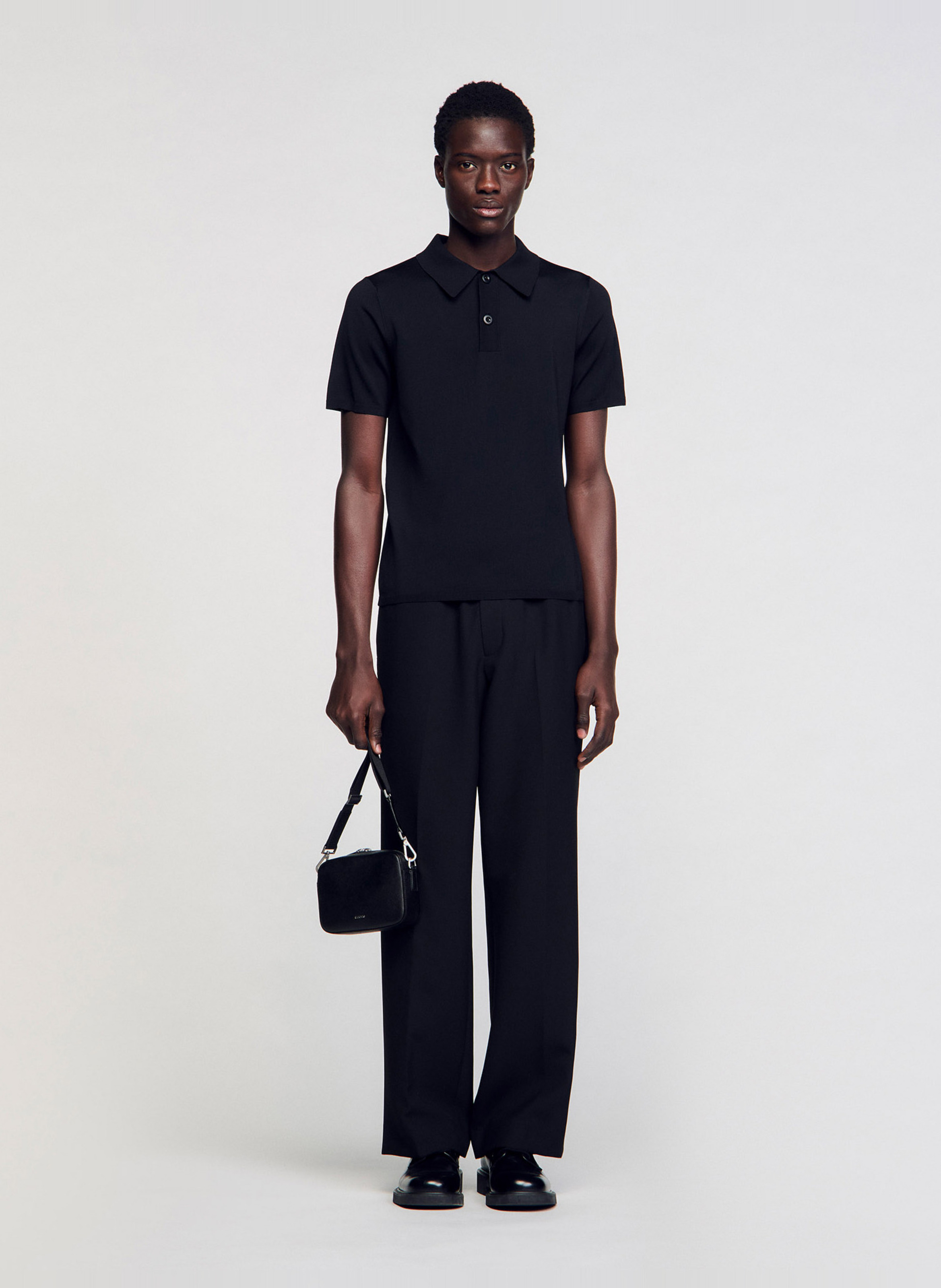 Polo regular fit SANDRO Noir