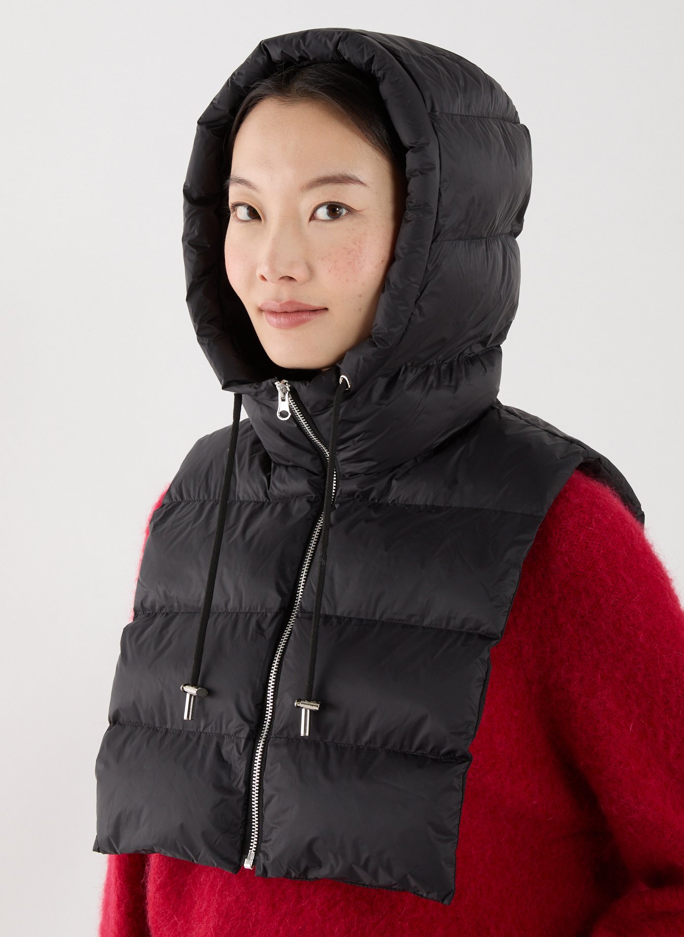 Doudoune courte sans manches à capuche SAISON 1865 Noir