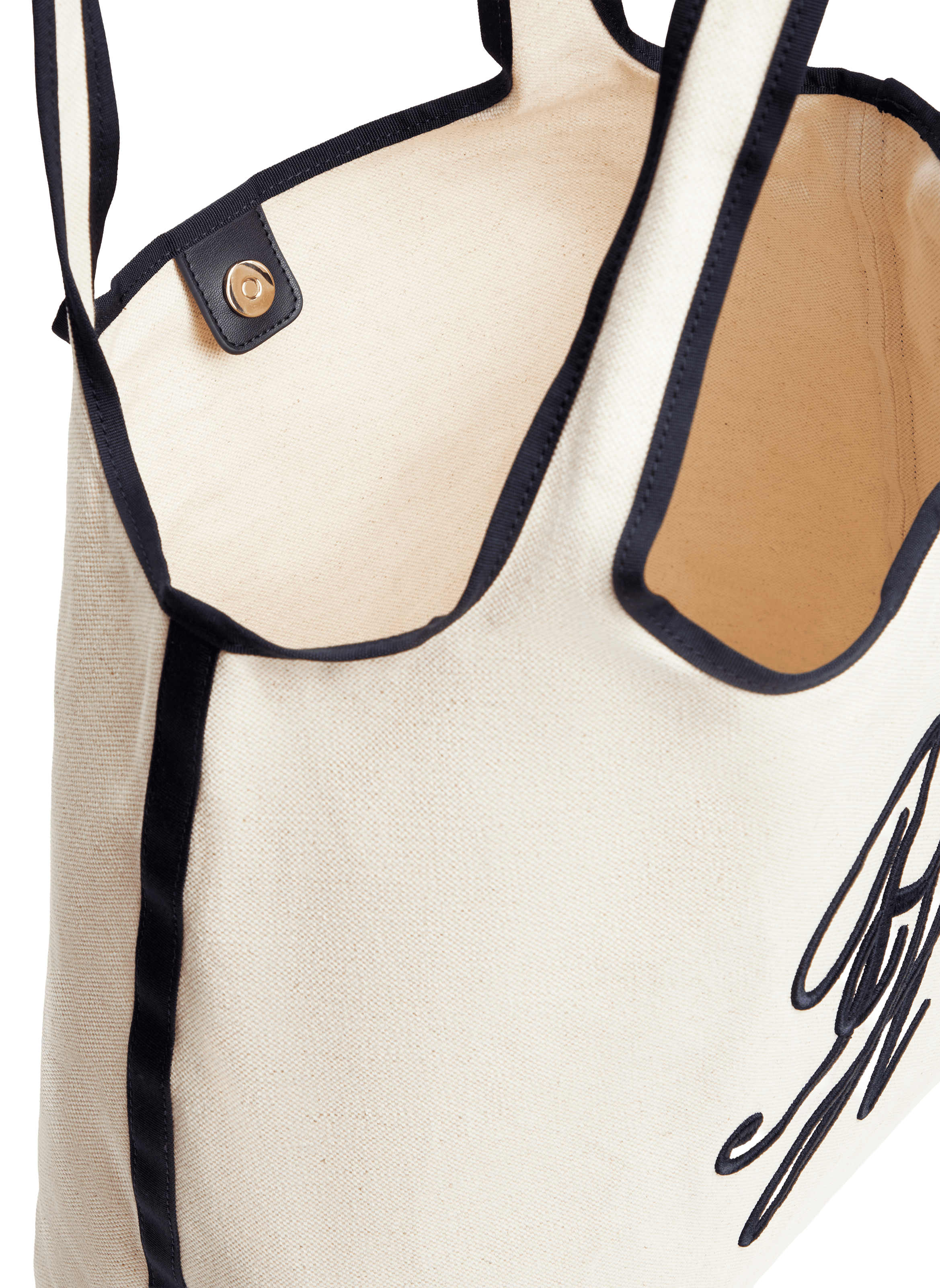 Sac cabas à logo en coton et lin mélangés TOMMY HILFIGER Beige