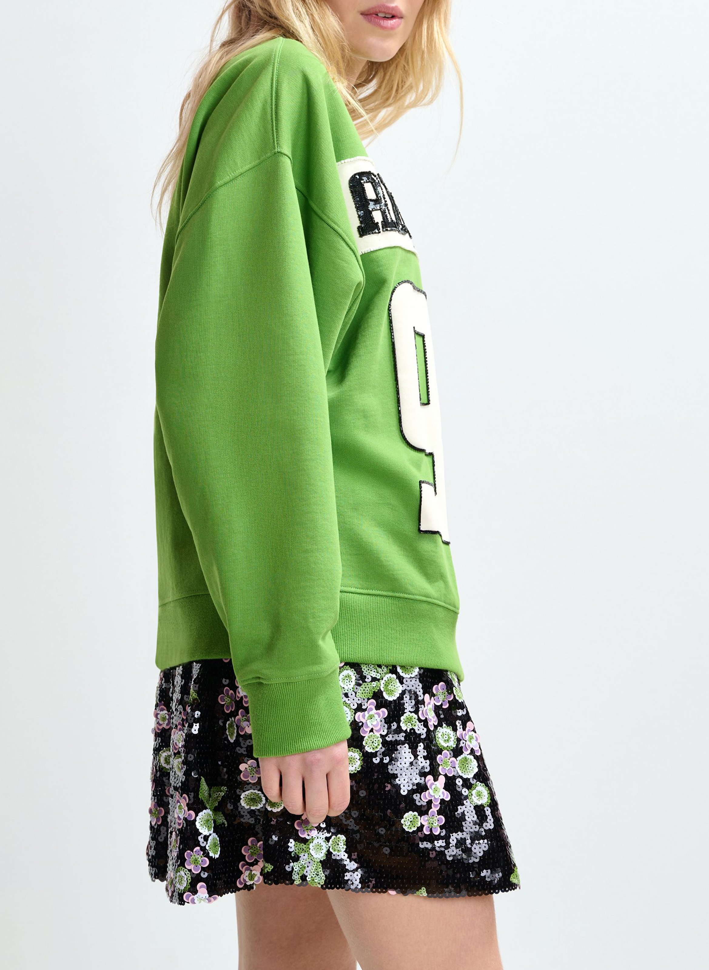 Sweat ample col rond à motif Jame ESSENTIEL ANTWERP Vert